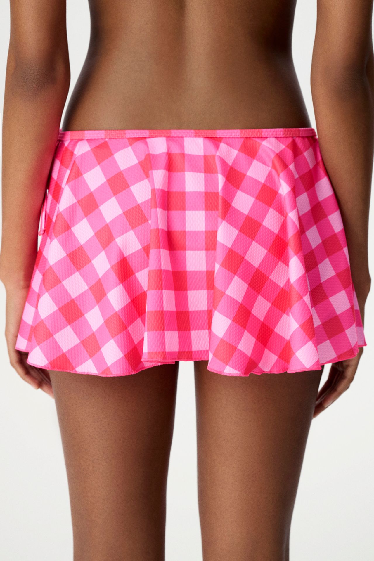 PENTI Ester Checkered Pattern Mid-Waist Pareo 2