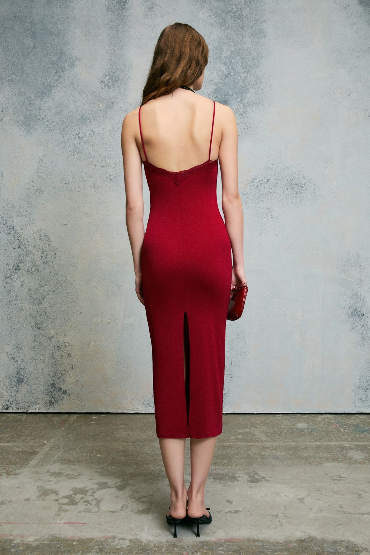 GRIMELANGE V-Neck Midi Bodycon Dress 4