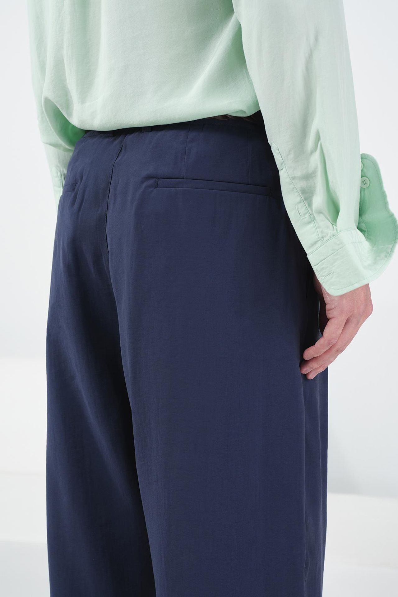 GIESTO Mid Waist Wide Leg Pleated Trousers 4