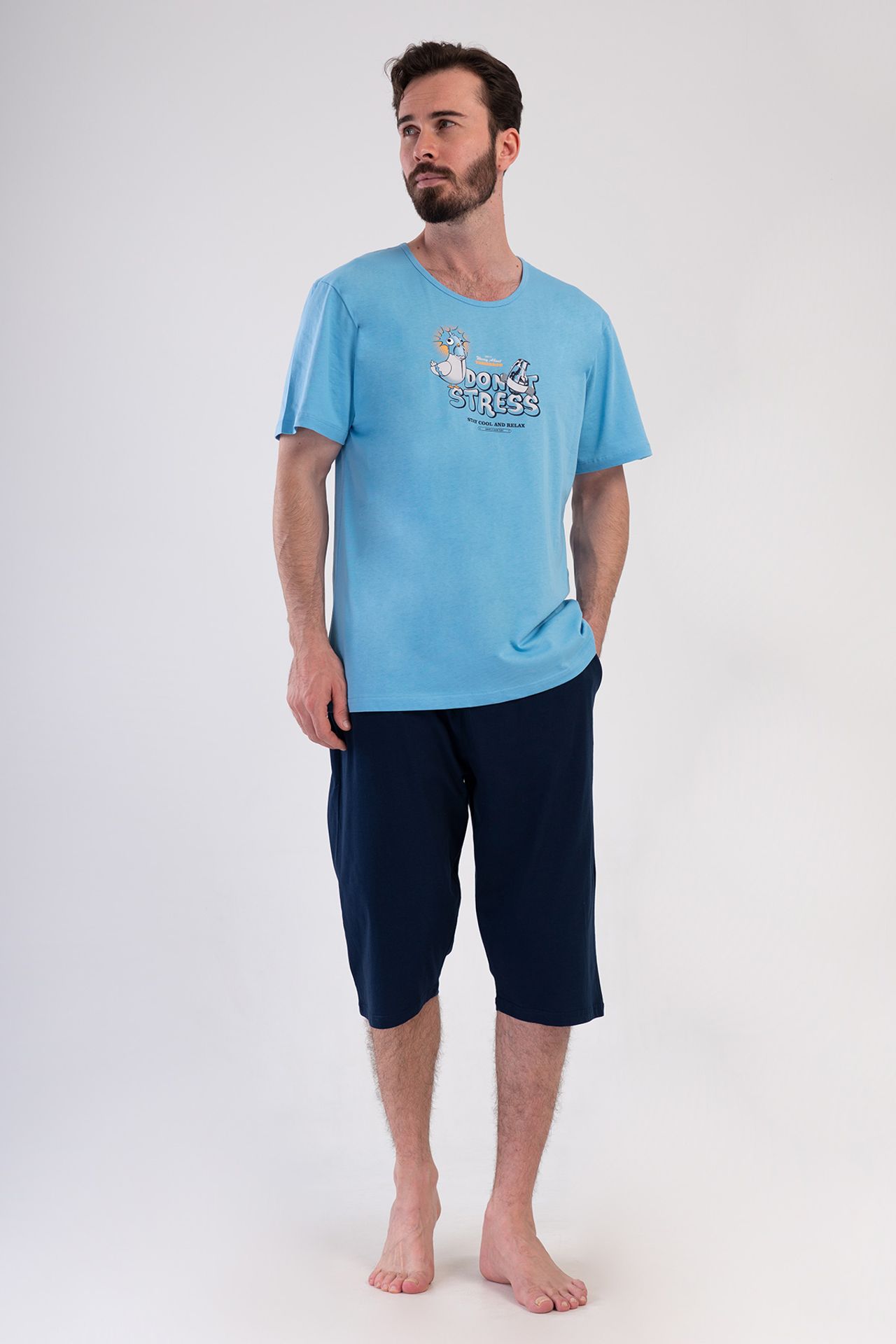 YAKE Regular Capri Pijama Alt Üst Takım 1