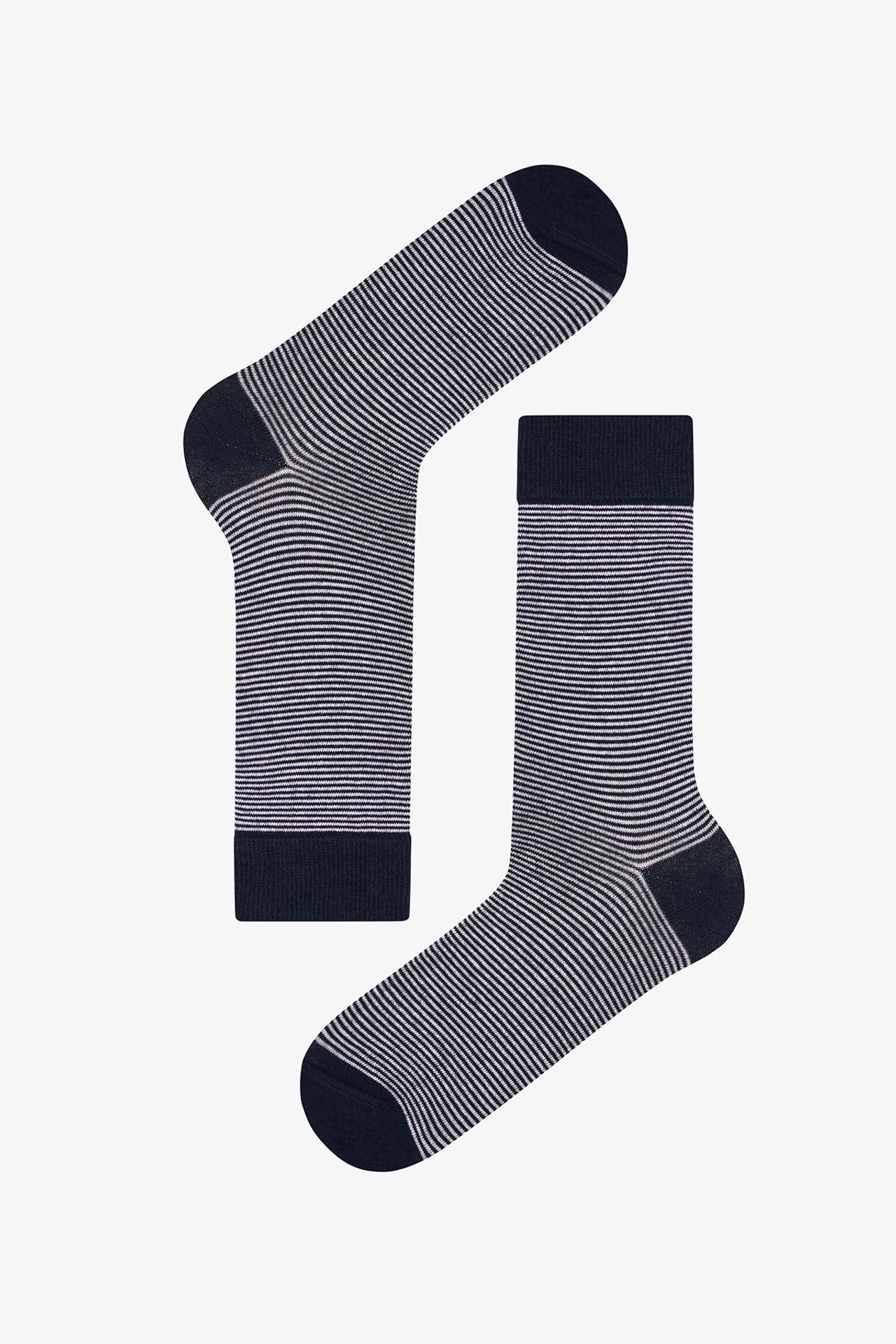 PENTI Men's Earth Neutral Striped 2-Pack Crew Socks 4