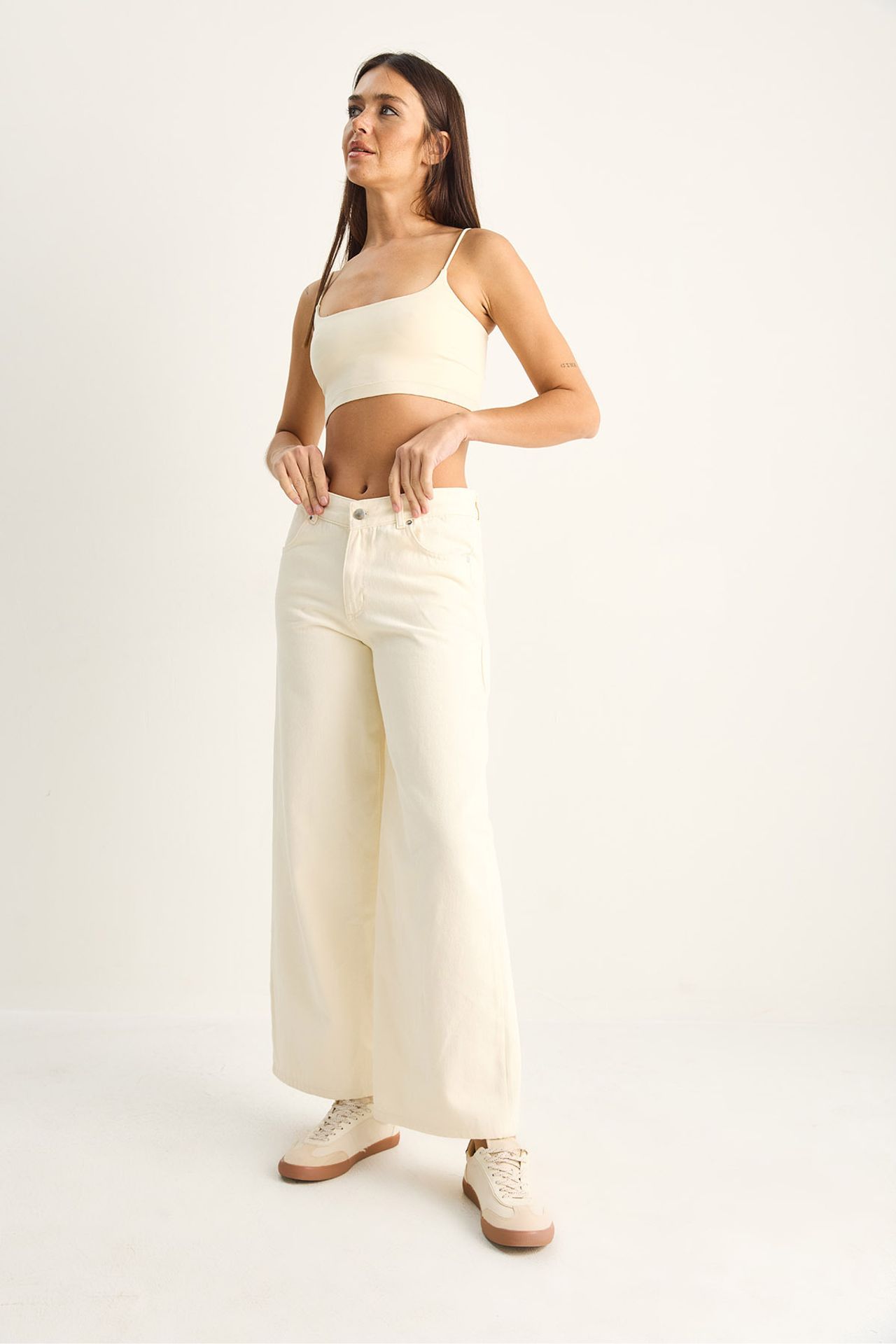 LUCCI High-Waist Wide-Leg Denim Jeans