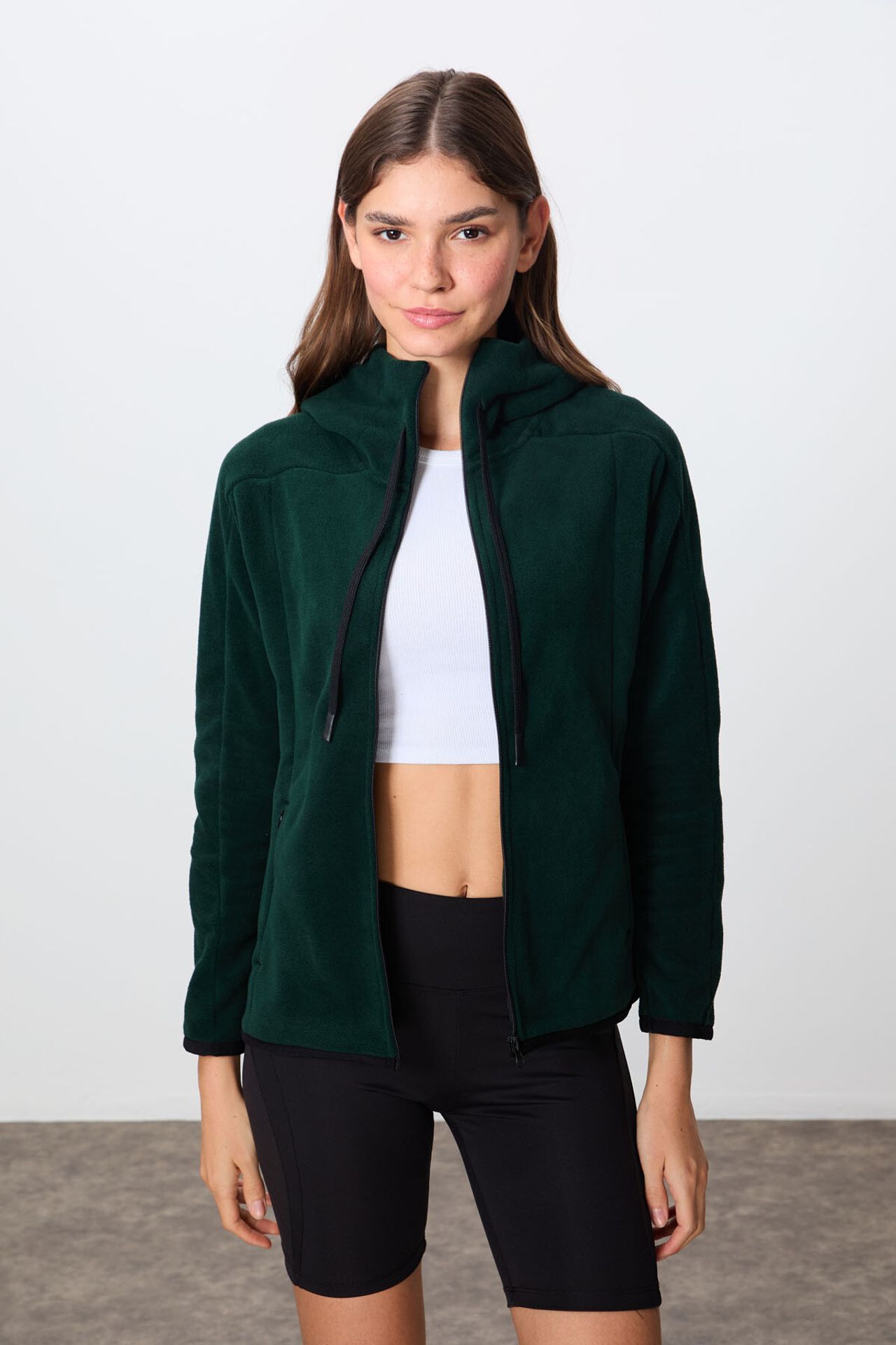 TOMMY Women's Plush Zip-up Hooded Sweatshirt 4