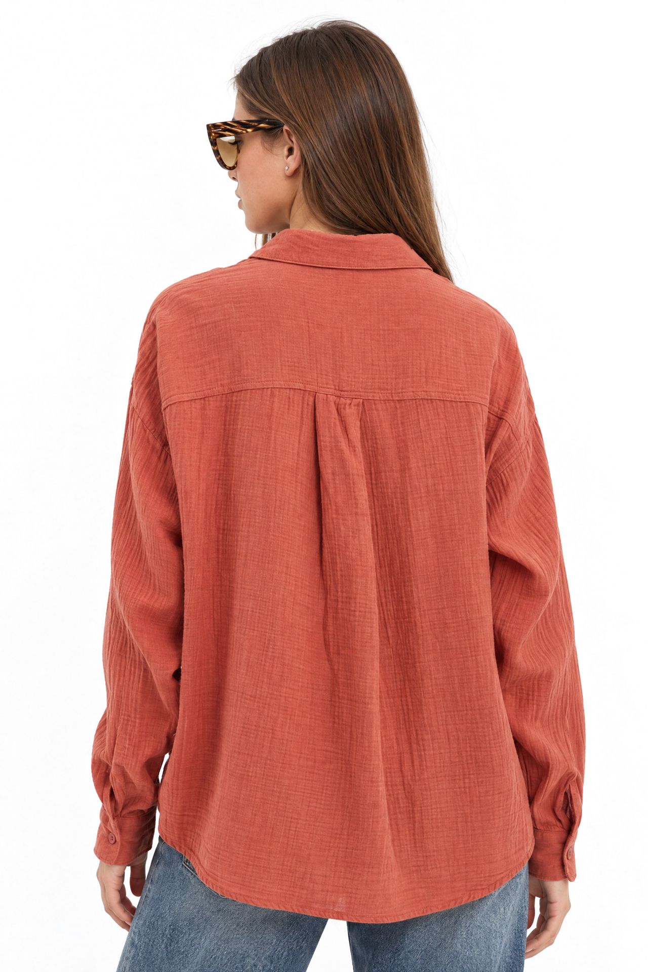 Mixray Oversized Muslin Basic Shirt 3