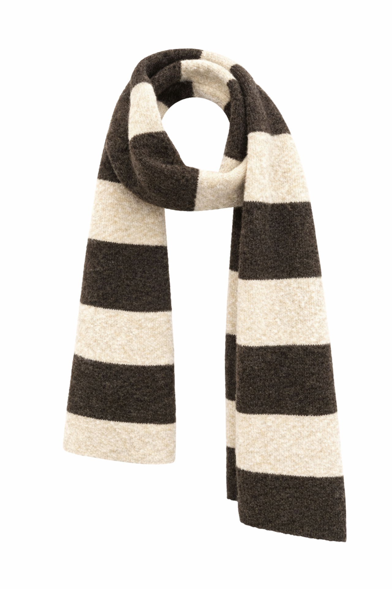 Striped V-Neck Button-Front Knit Cardigan 3