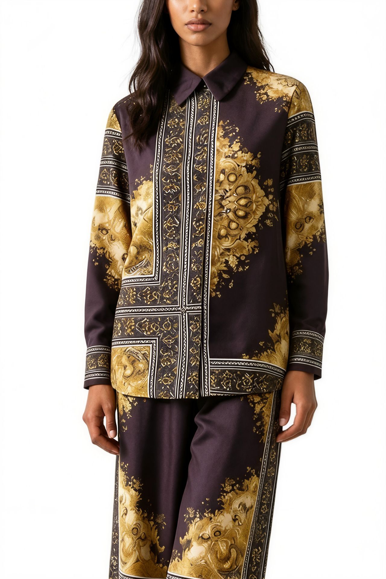MSN Abstract Shirt Collar Co-ord Set 4