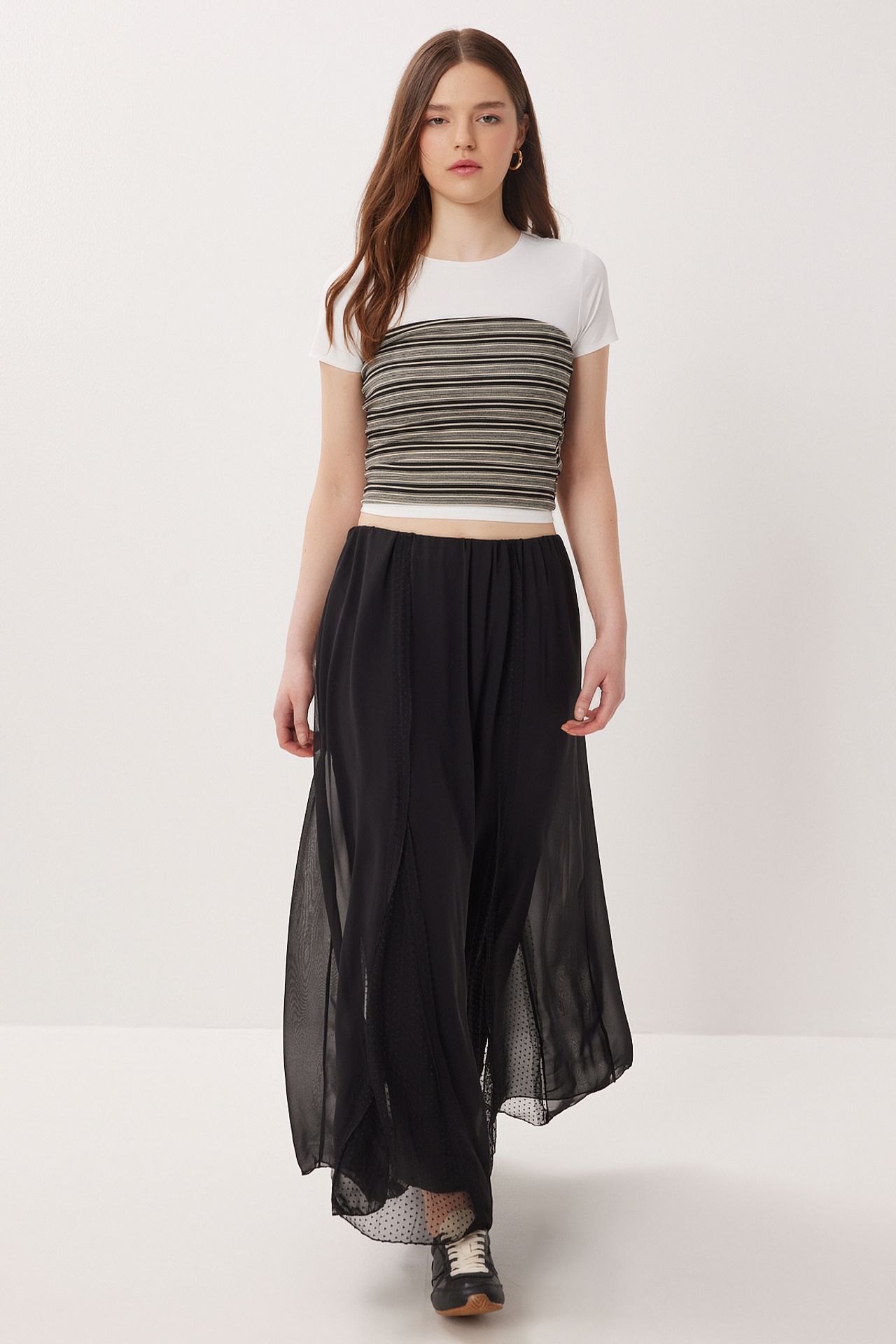 ISTANBUL High Waist Maxi Skirt in Chiffon 2