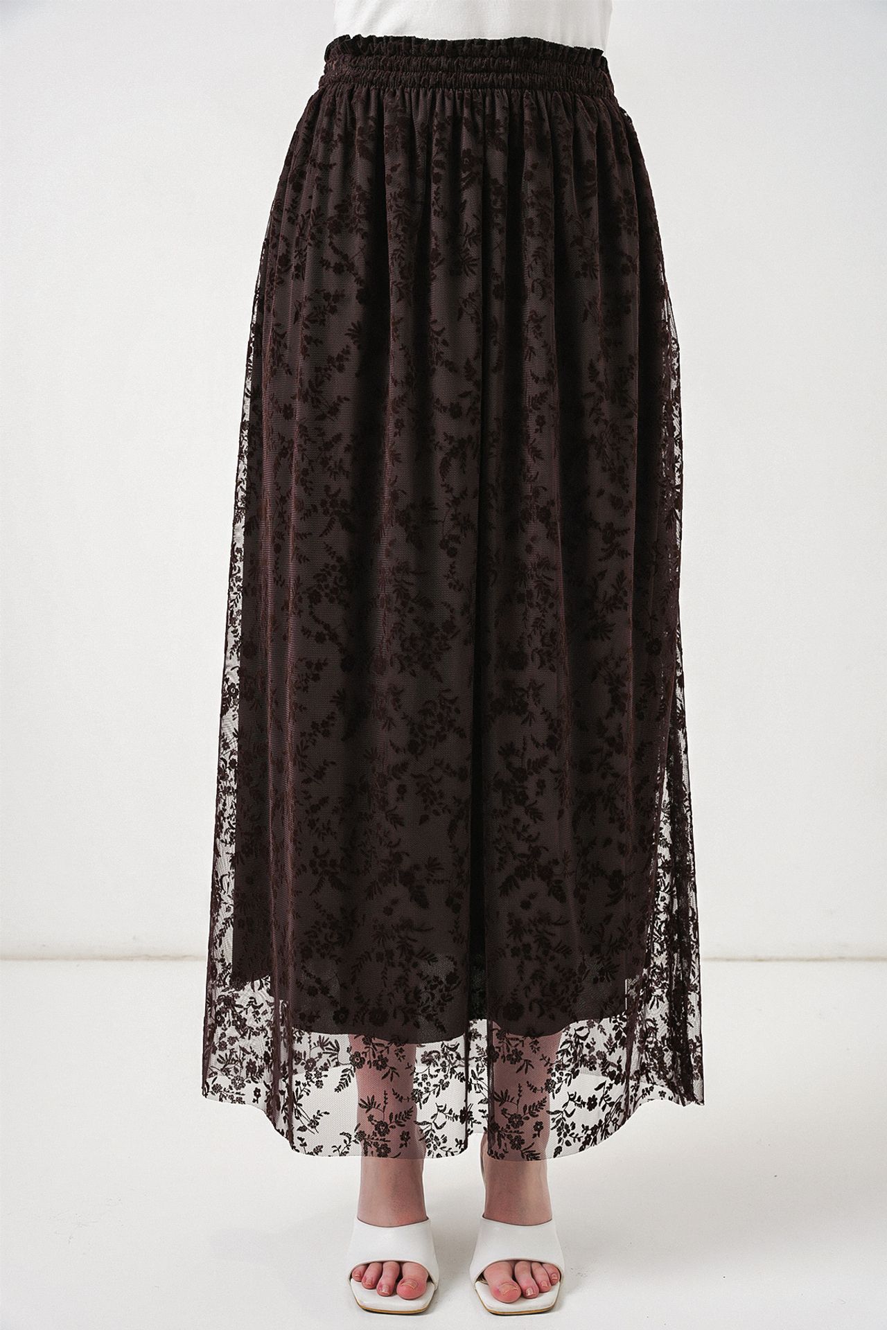 BDART Floral High Waist Maxi A-Line Skirt 2