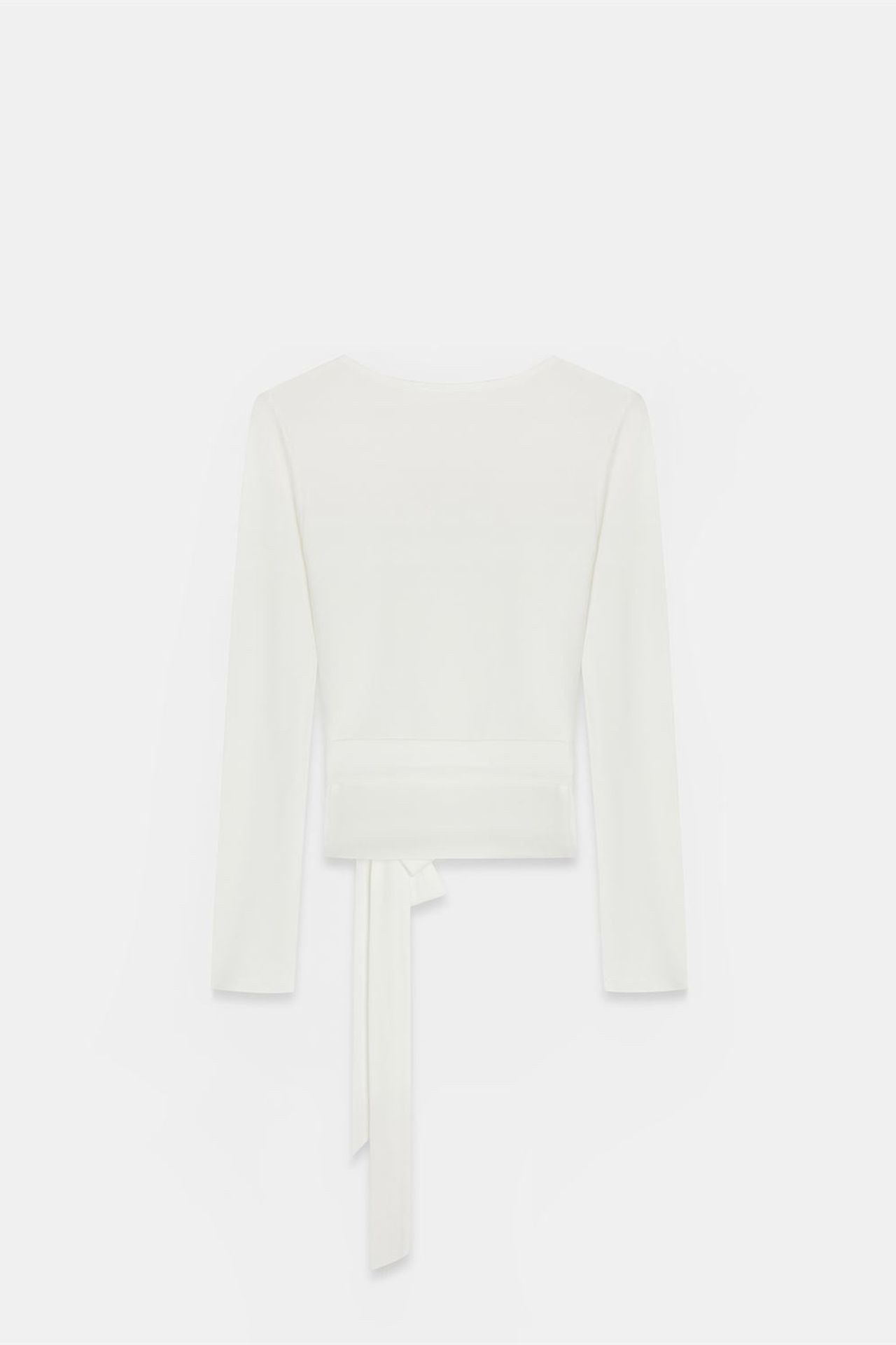DILVIN Women’s Crop Wrap Blouse With Tie Detail 6