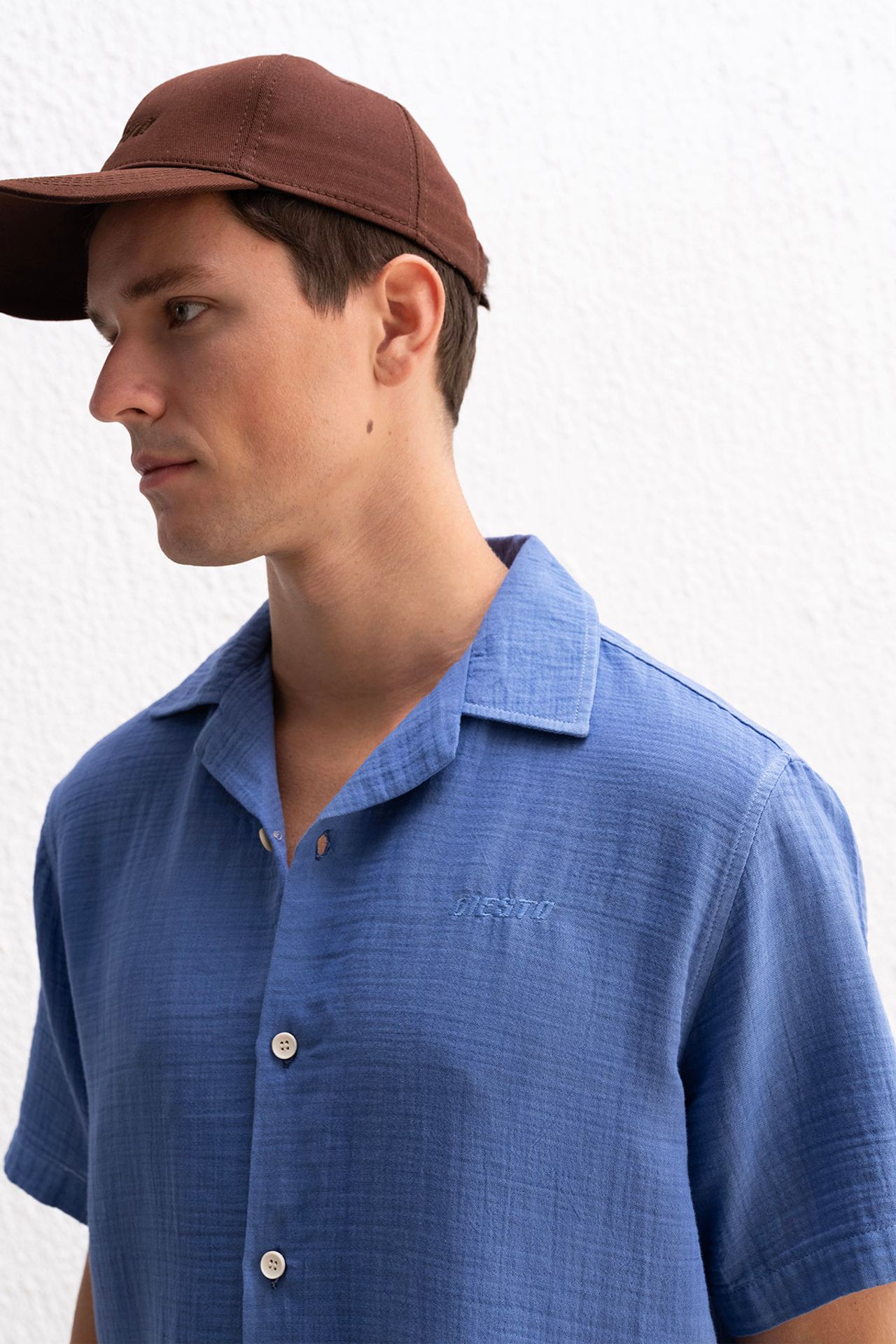 GIESTO Tie-Dye Short Sleeve Button-Up Shirt 4