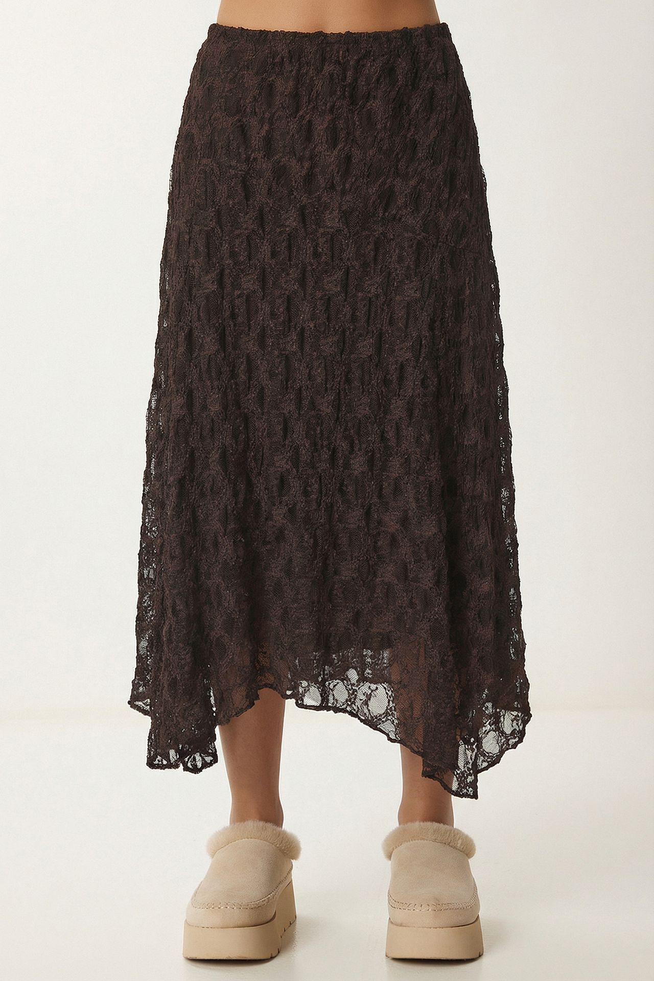 ISTANBUL High Waist Lace Midi Skirt 3