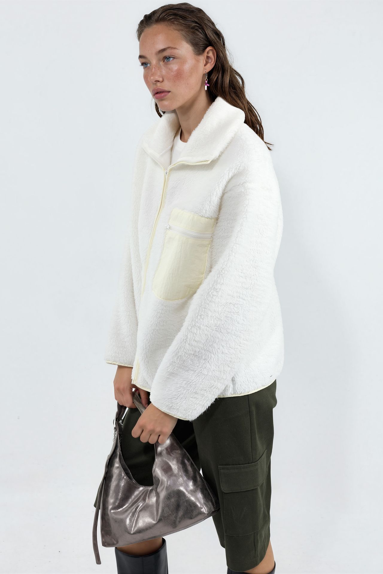 BDART Pocket Detailed Oversized Plush Coat 2