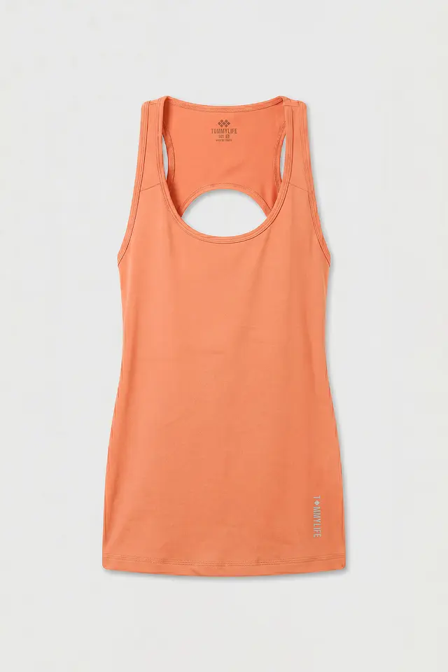 TOMMY Women's Cut Out Racerback Active Top