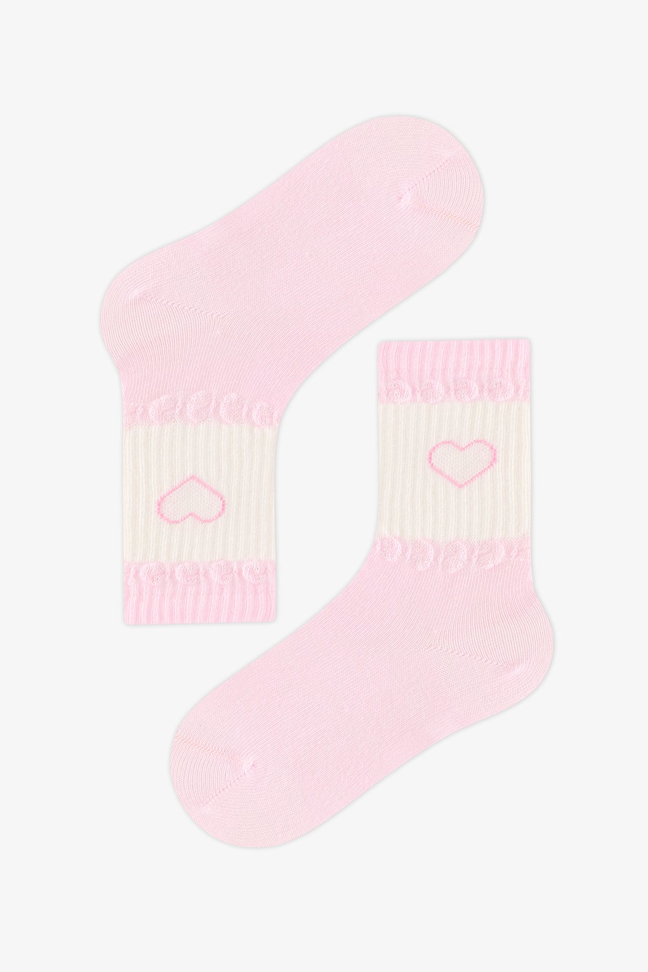 PENTI Girls' Little Bunny Rabbit Patterned Pair Crew Socks 2