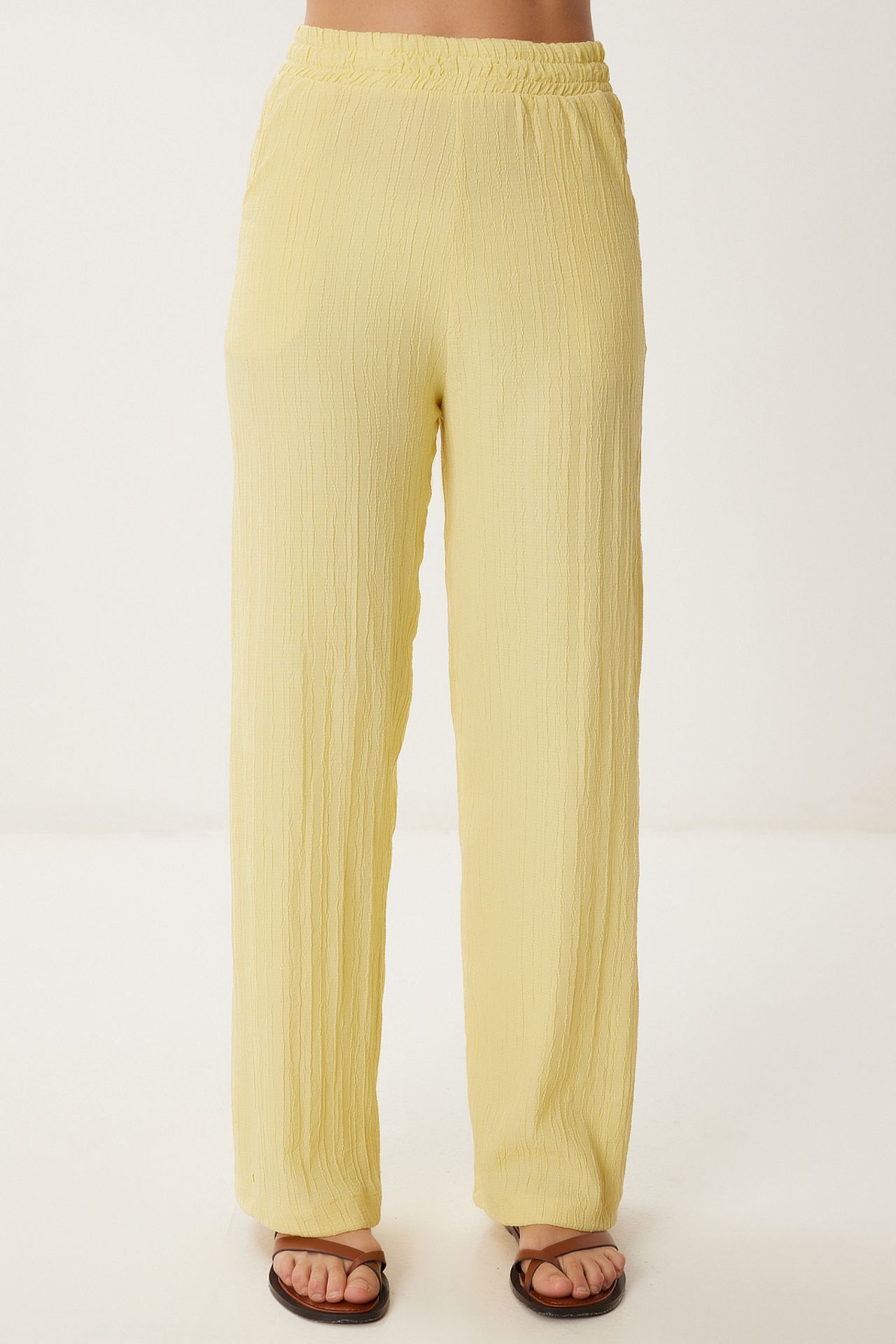 ISTANBUL High Waist Two-Piece Set with Shirt Collar and Wide Leg Pants 5