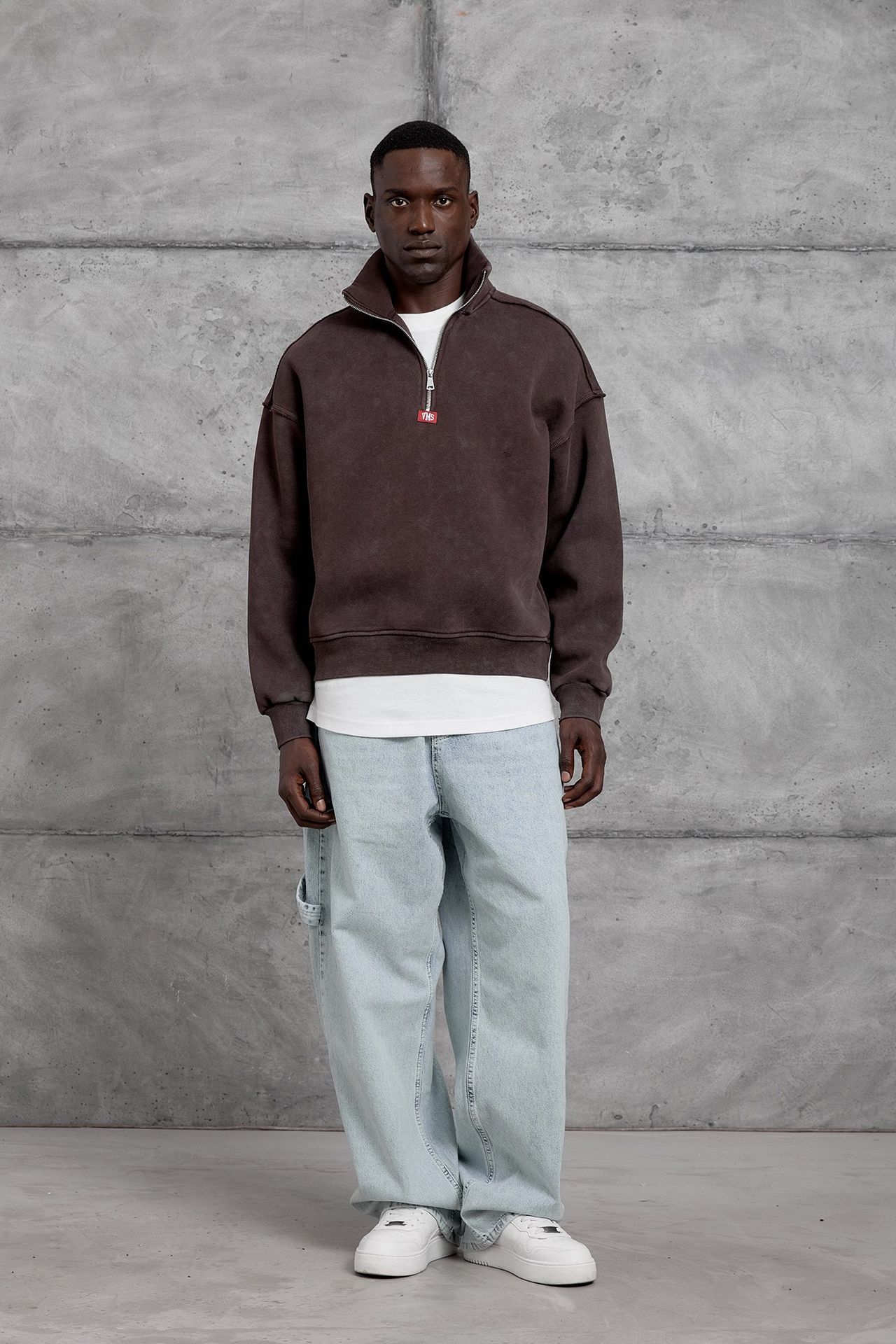 NOMARC Bol Kesim Yarım Fermuarlı Uzun Kollu Sweatshirt 5