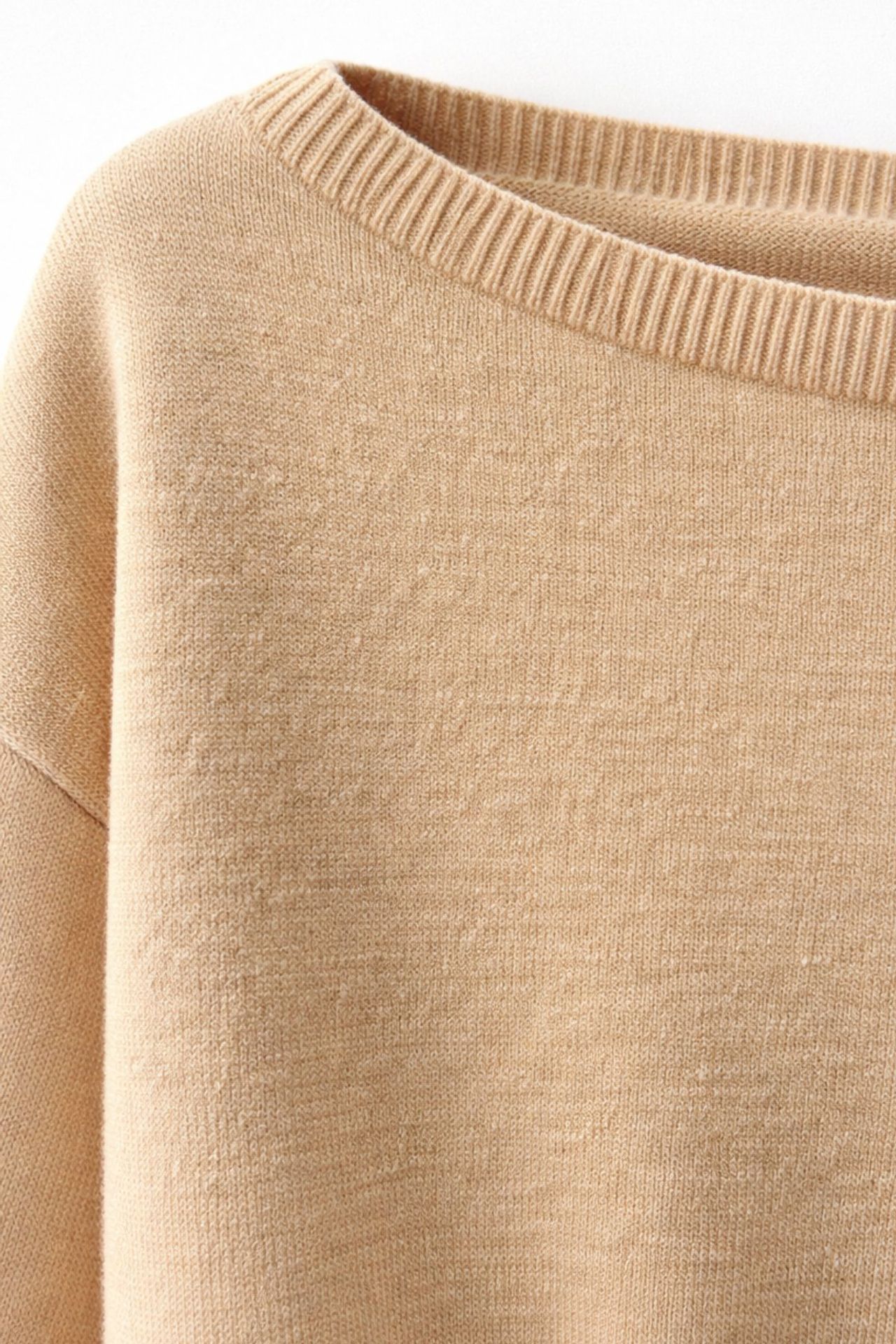 Mixray Ribbed Boat Neck Sweater 4