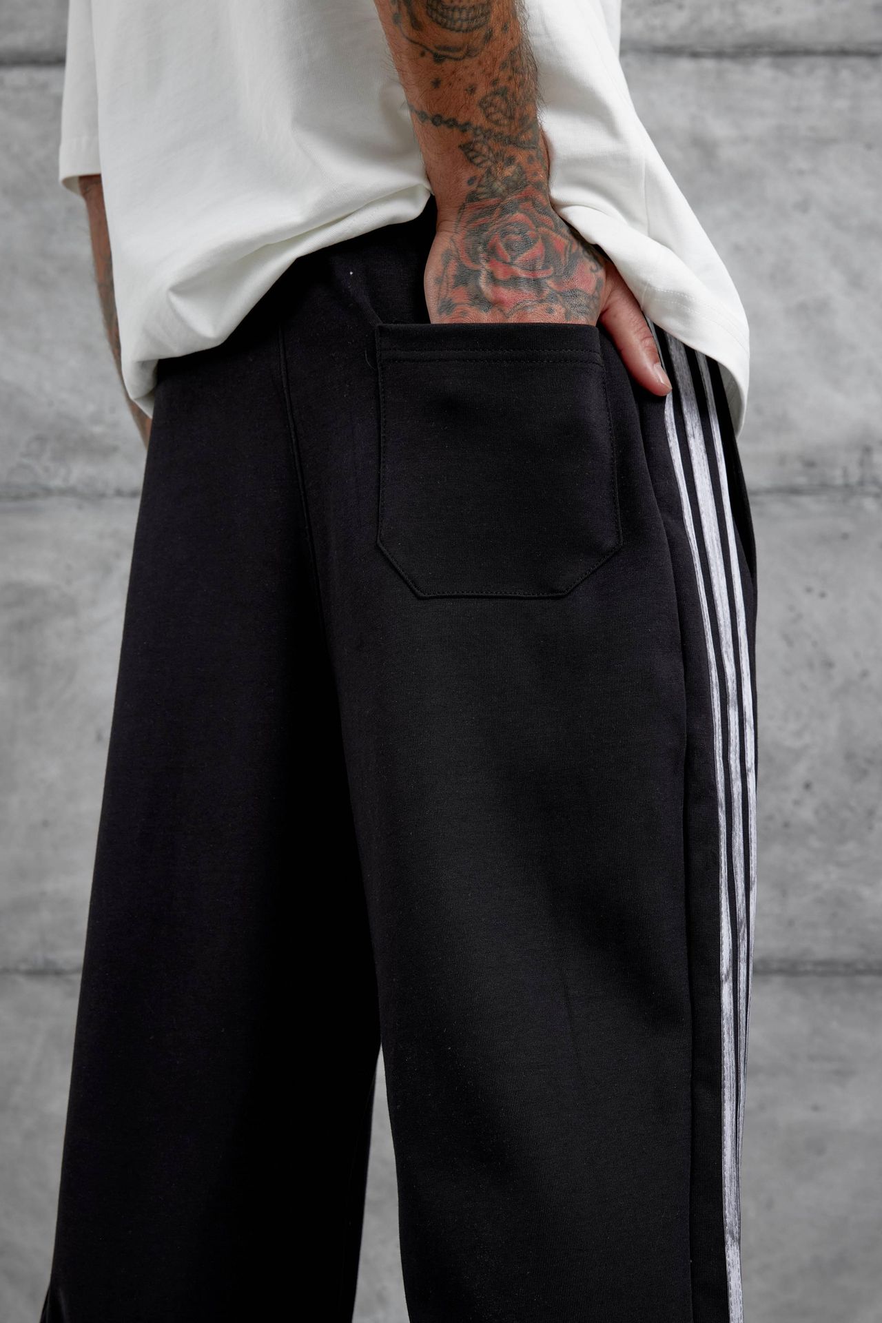 NOMARC Çizgili Bol Geniş Paça Jogger 5