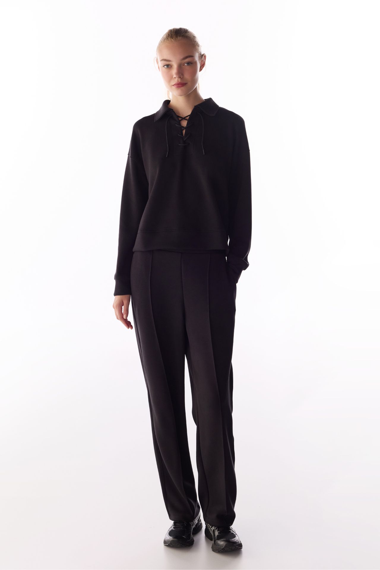 PENTI Silky Touch Laced Long Sleeve Sweatshirt 5