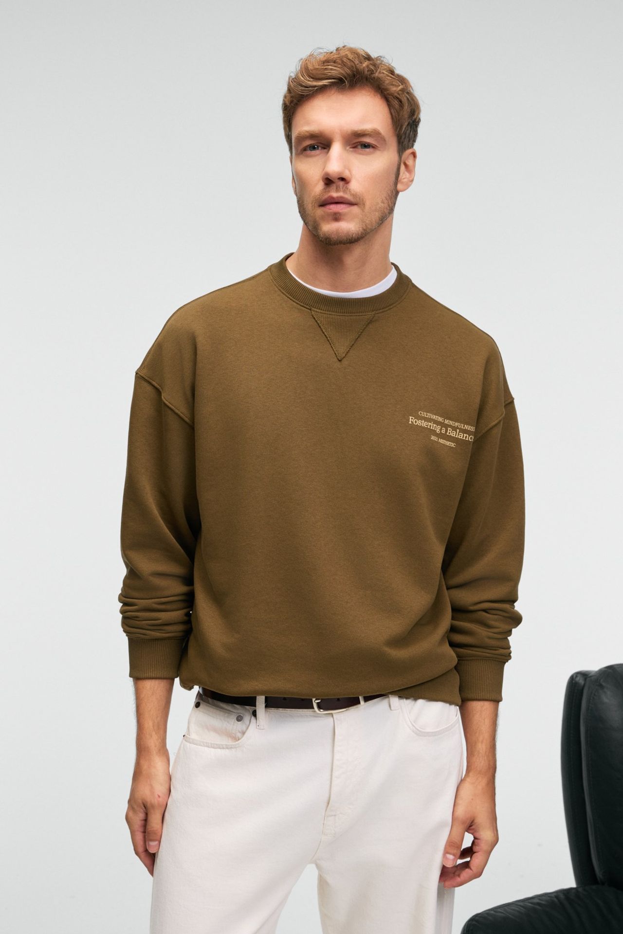 GRIMELANGE Fitilli Bisiklet Yaka Sweatshirt 4