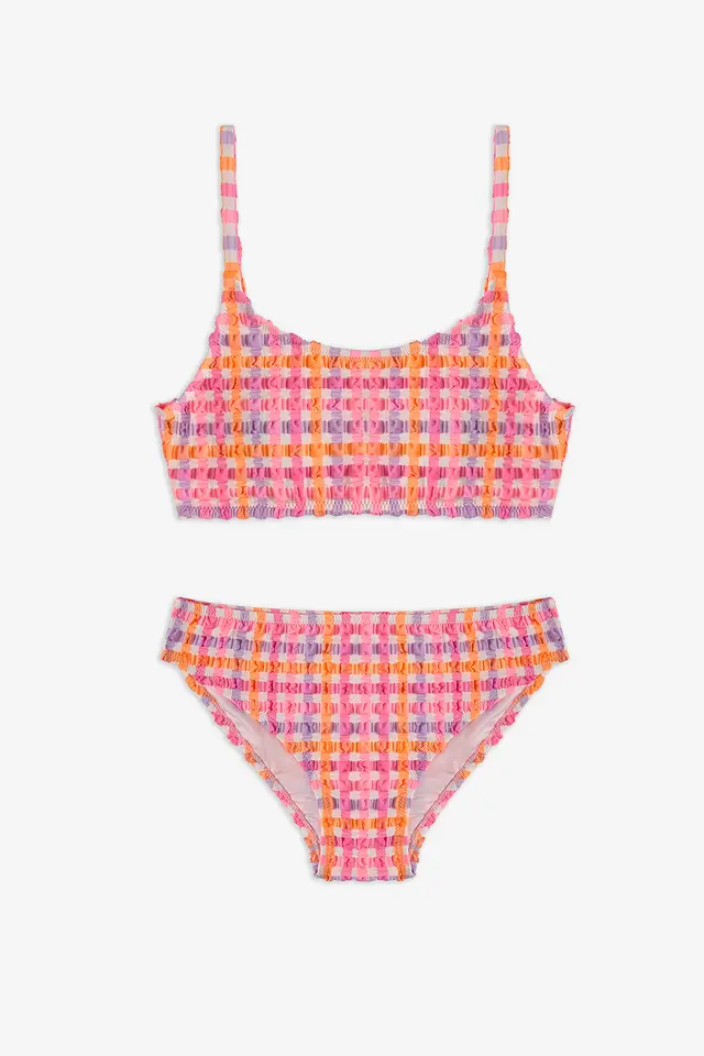 PENTI Girls' Vicky Halter Gingham Bikini Set