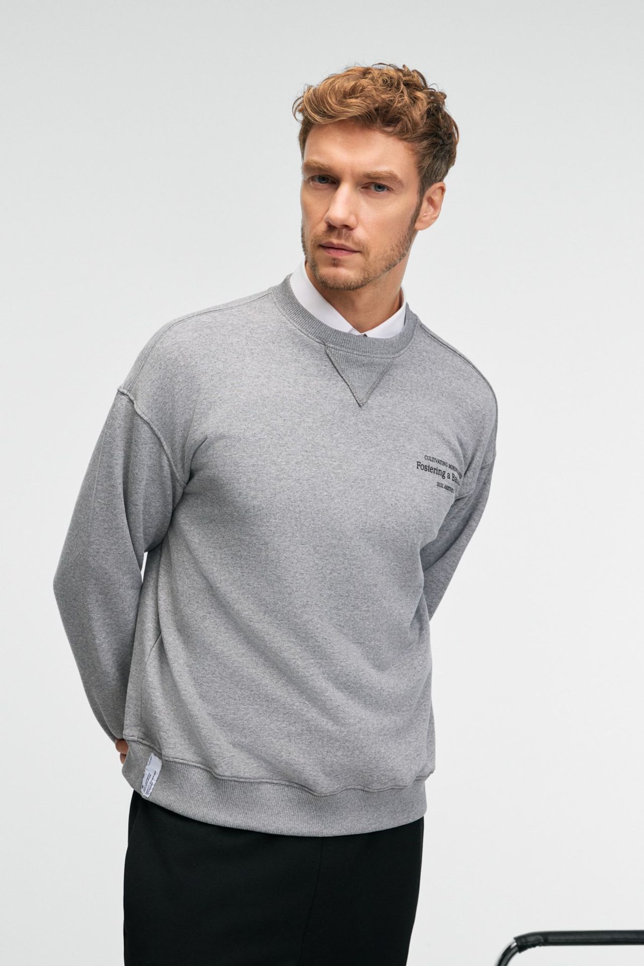 GRIMELANGE Fitilli Bisiklet Yaka Sweatshirt 3