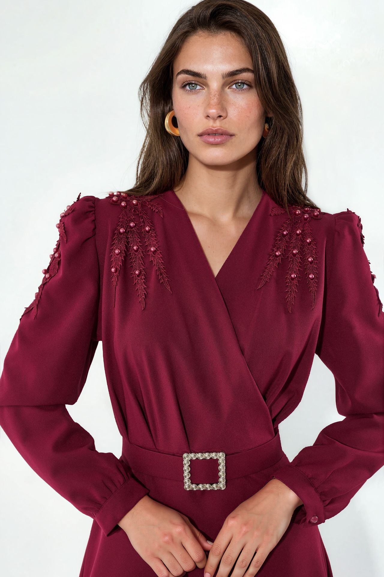 MSN Belted A-line Midi Dress 4