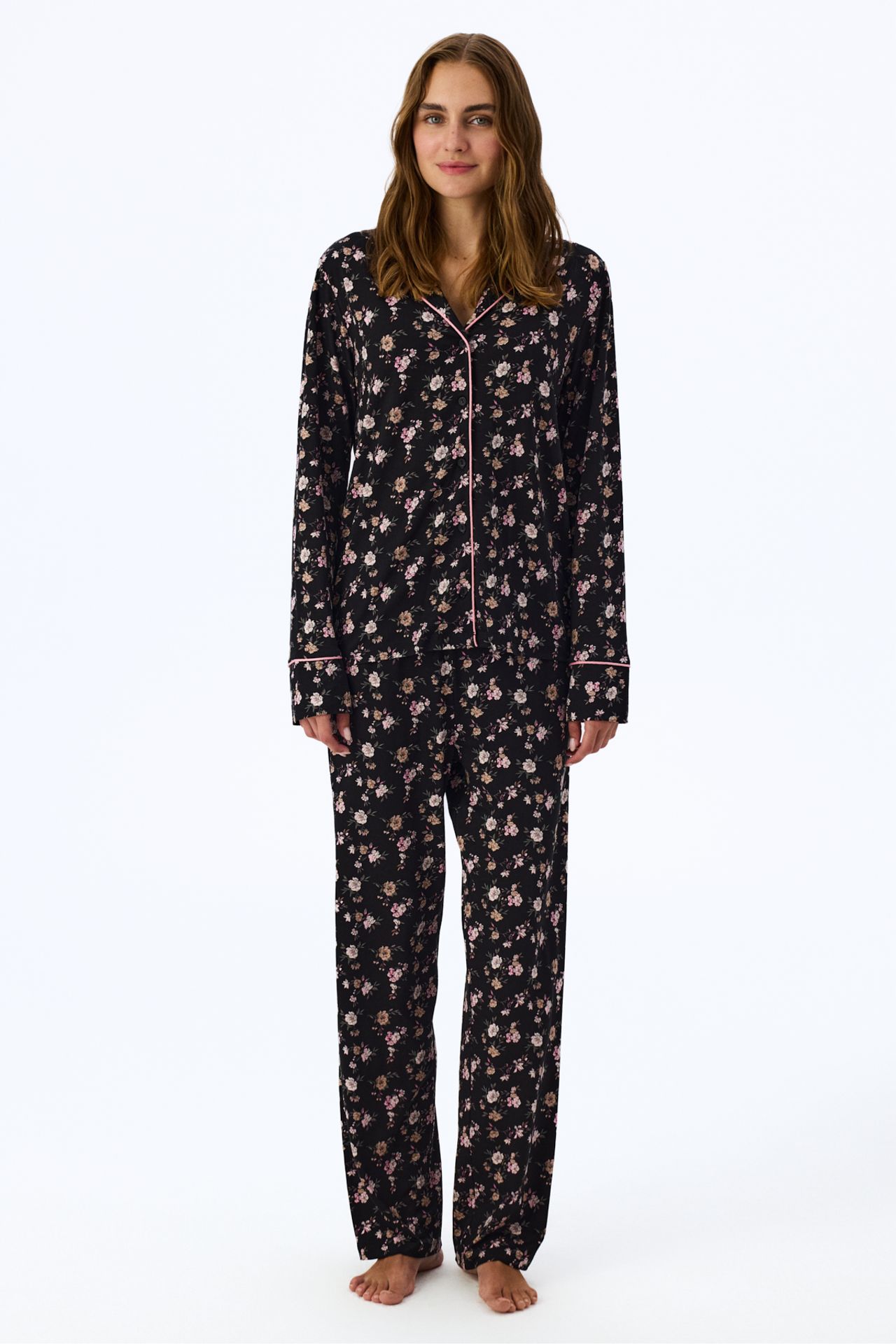 PENTI Floral Dream Long Sleeve Shirt Trousers Pajama Set 1