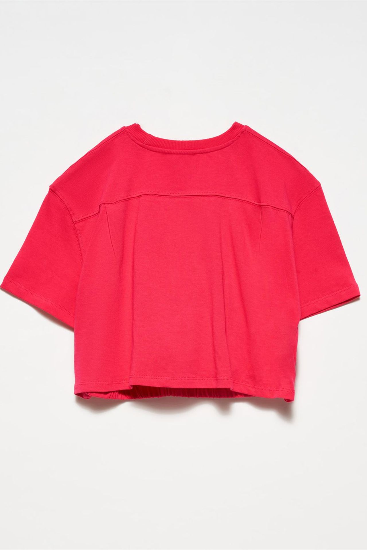 DILVIN Women's Crop Crew Neck Cotton T-Shirt 2