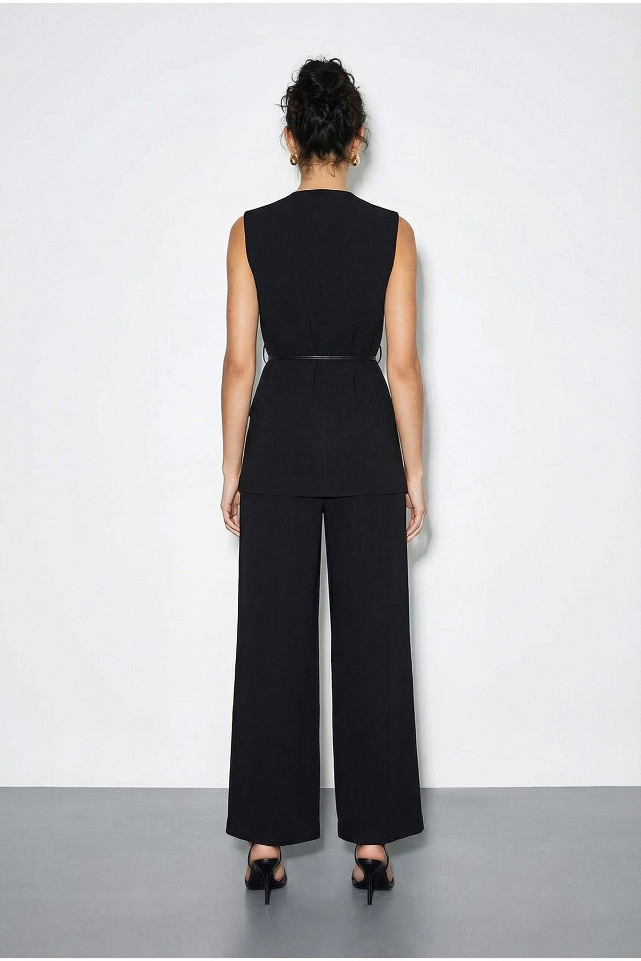 LUCCI High Waist V-Neck Belted Two-Piece Co-ord Set 6