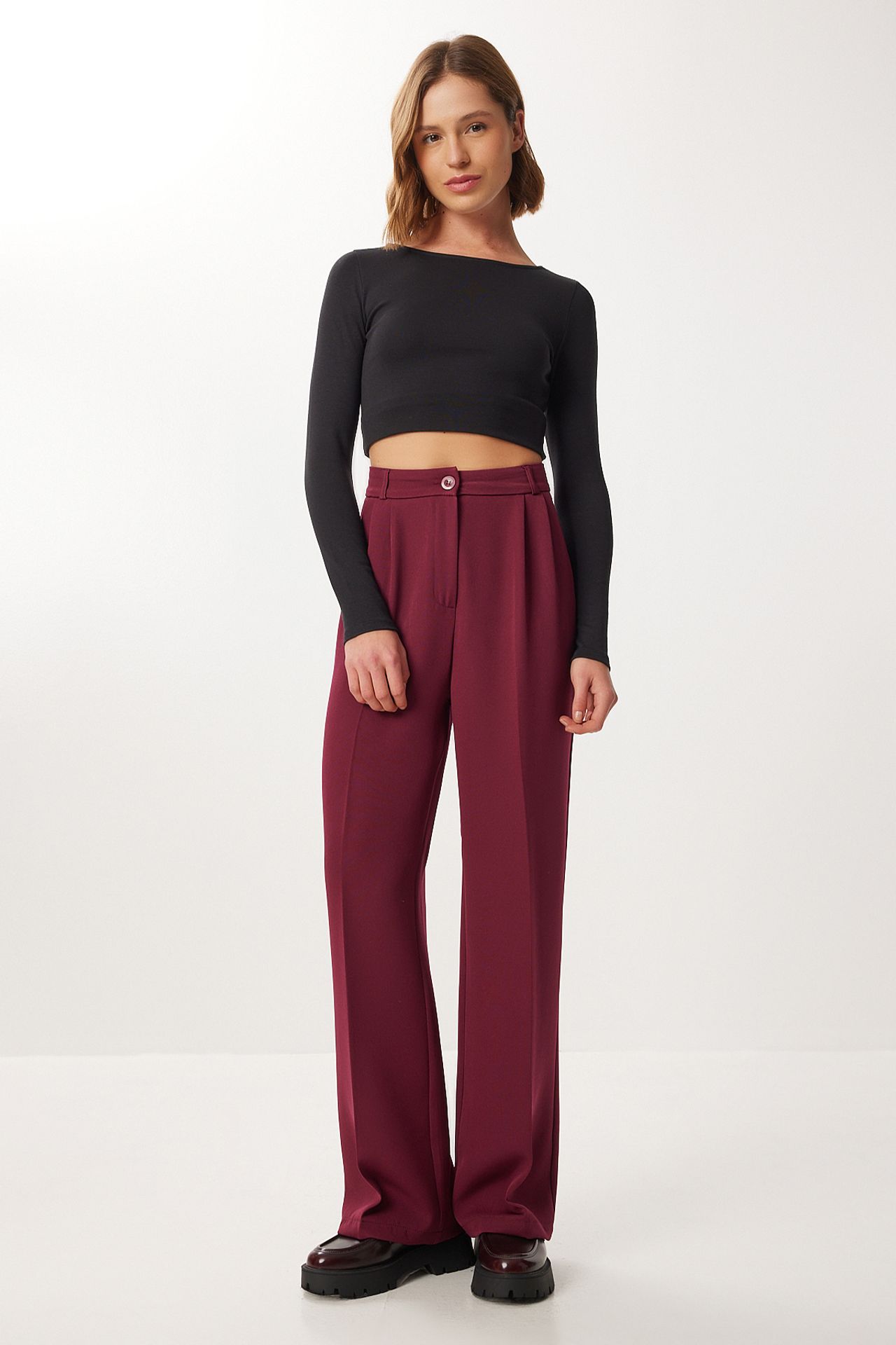ISTANBUL High Waist Pleated Palazzo Pants 1
