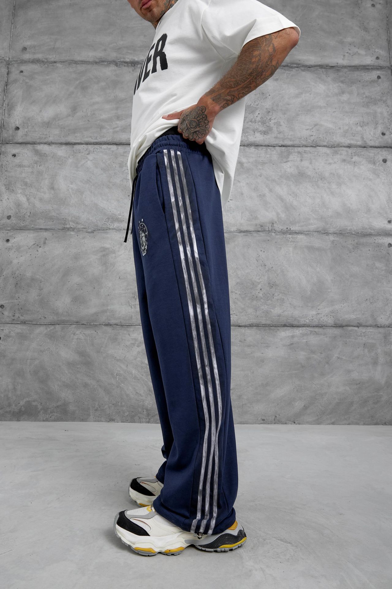 NOMARC Çizgili Bol Geniş Paça Jogger 4