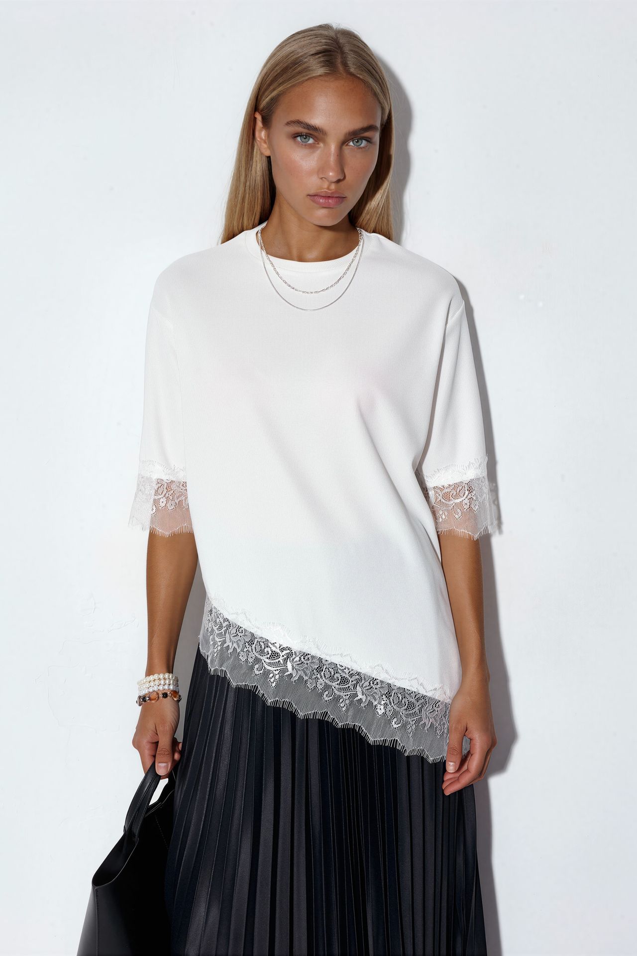 BDART Oversize Dantel Örme Bluz 1