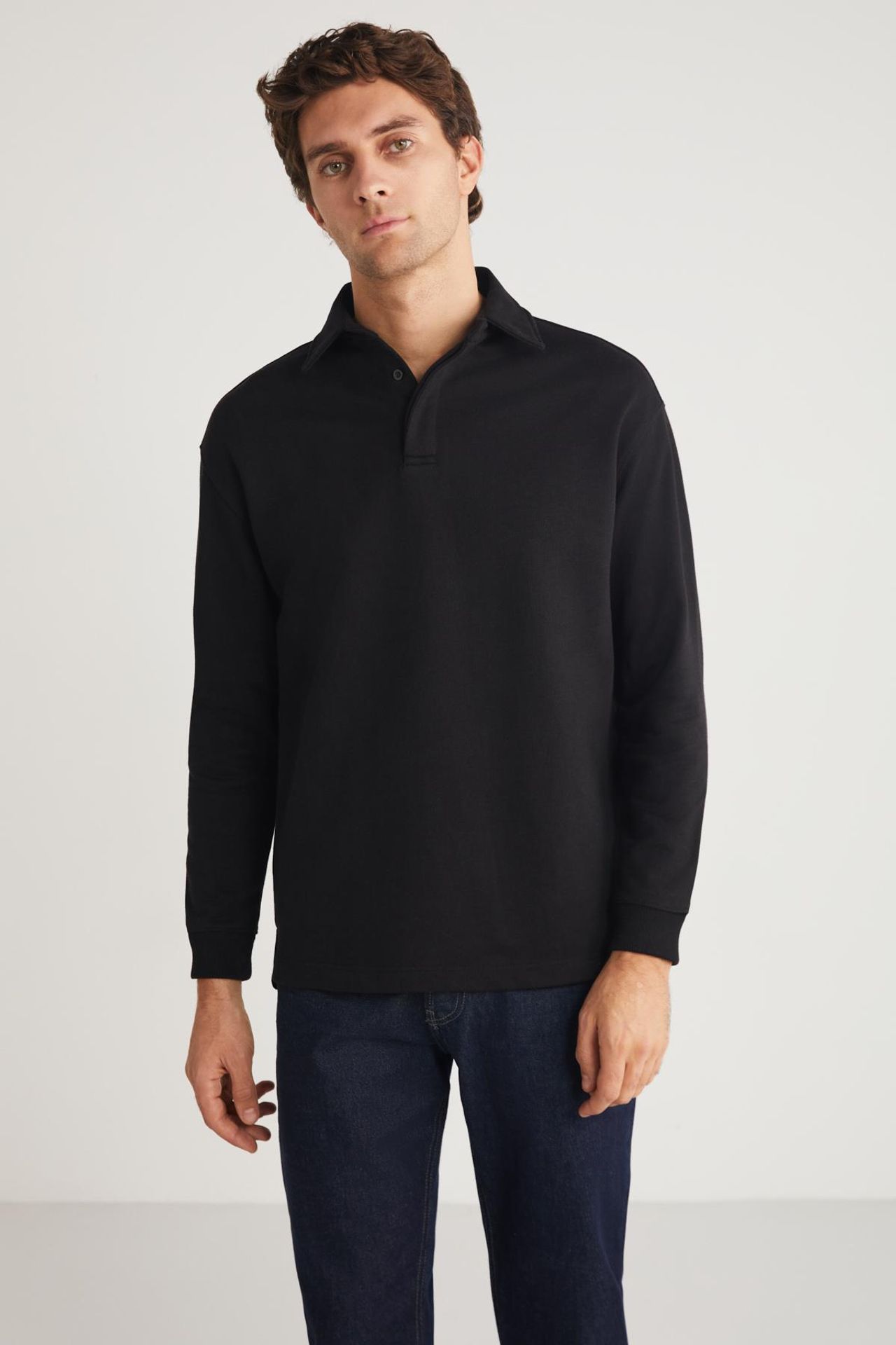 GRIMELANGE Polo Yaka Fitilli Sweatshirt 4