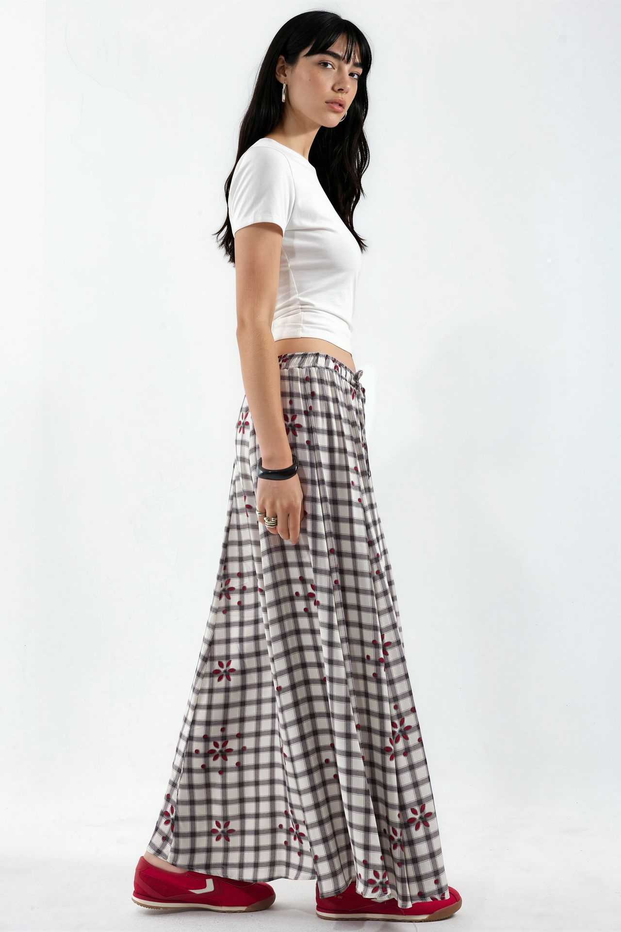 BDART High-Waist Plaid Maxi Skirt 2