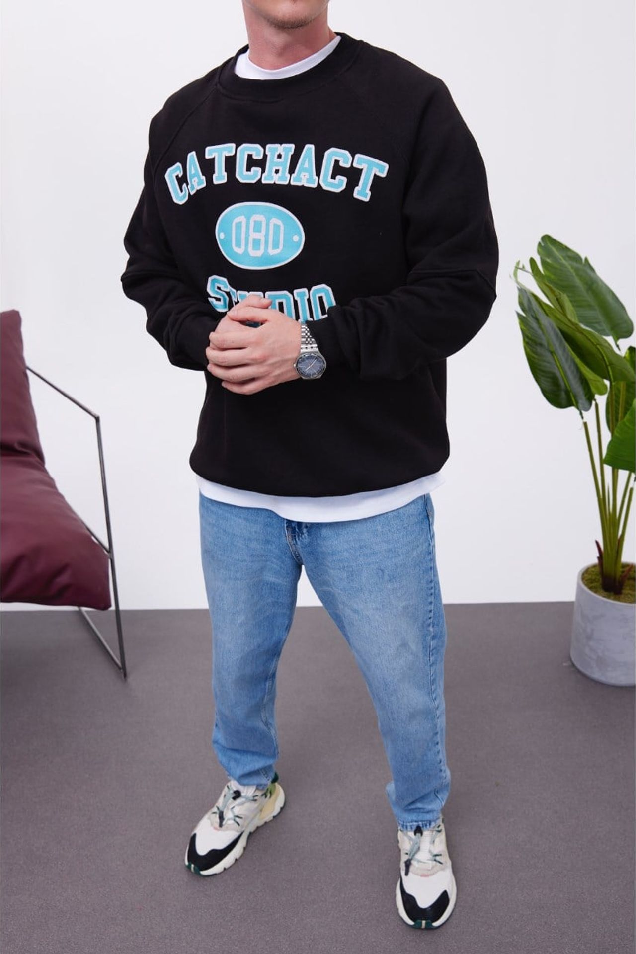 NOMARC Rahat Kalıp Bisiklet Yaka Sweatshirt 2