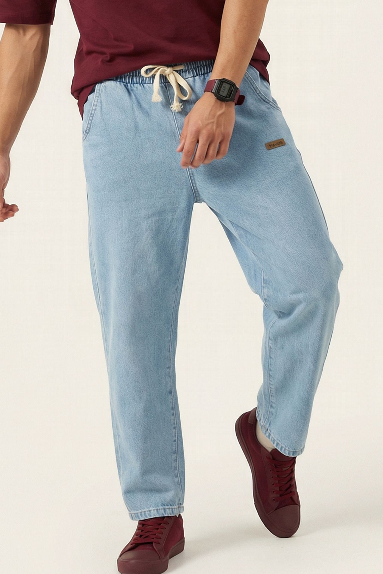 BDART Elastic Waist Denim Pants 2