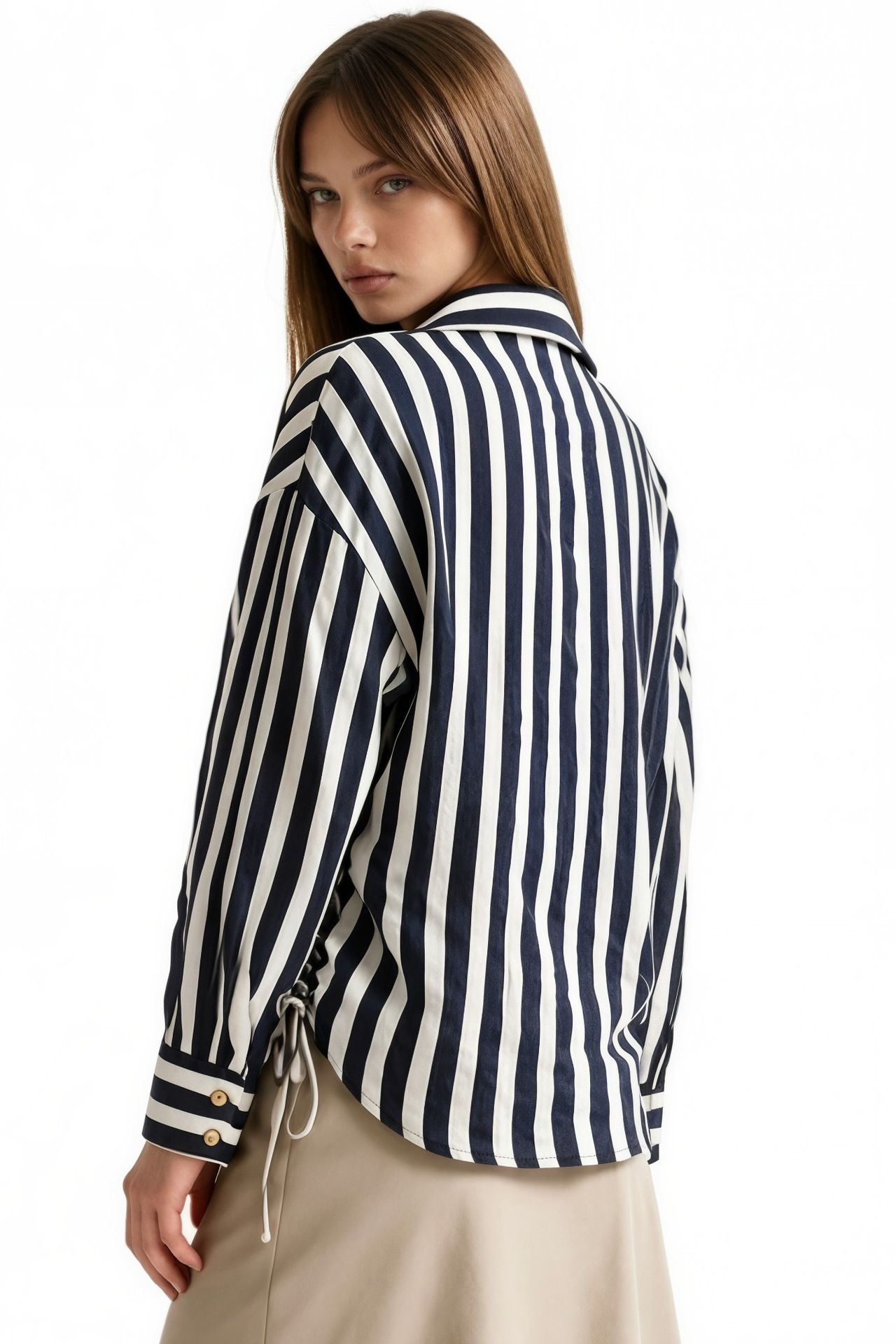 BUSEM Striped Woven Button-front Shirt 3