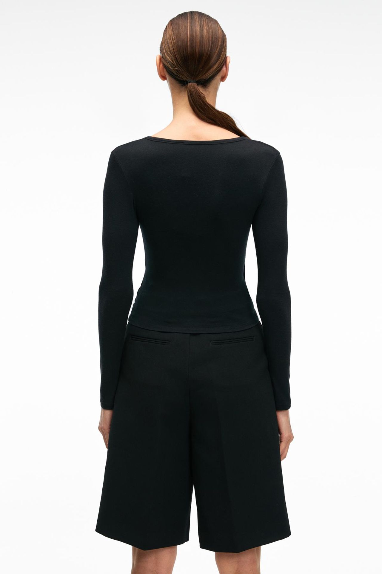 GRIMELANGE Slim Fit V-Neck Wrap Blouse 3