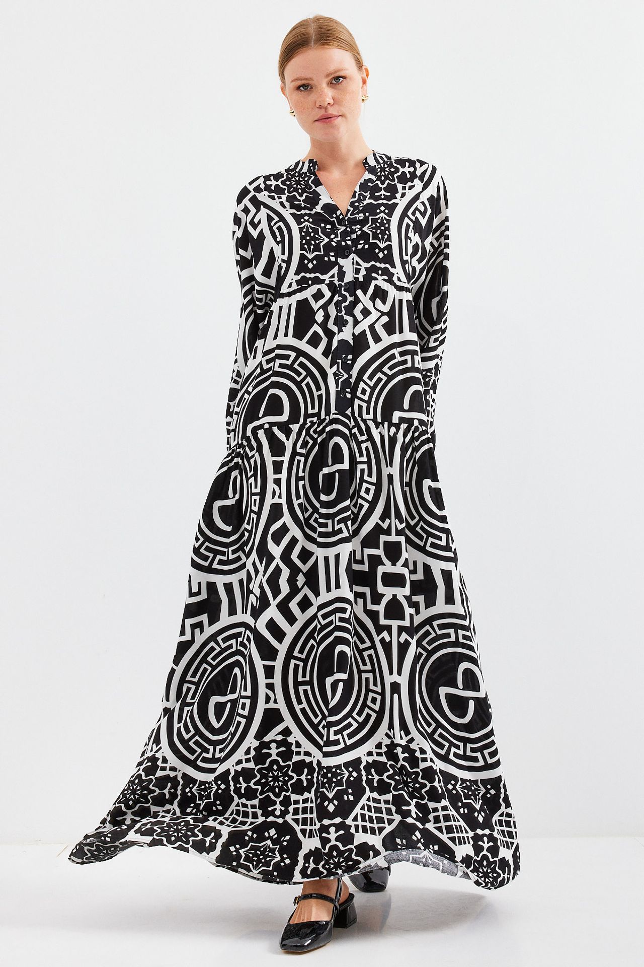 BDART Printed V-Neck Maxi Dress 4