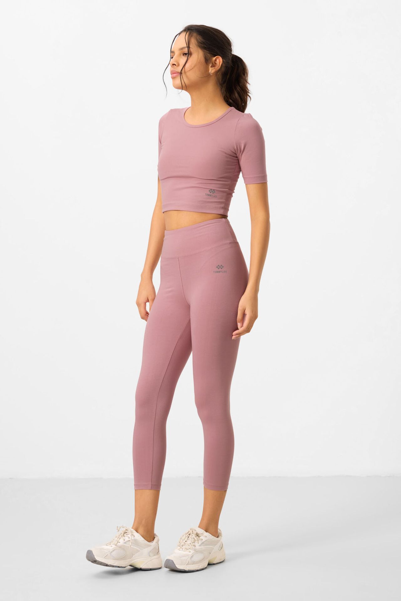 TOMMY Cotton Elastane Capri T-Shirt and Leggings Set 4