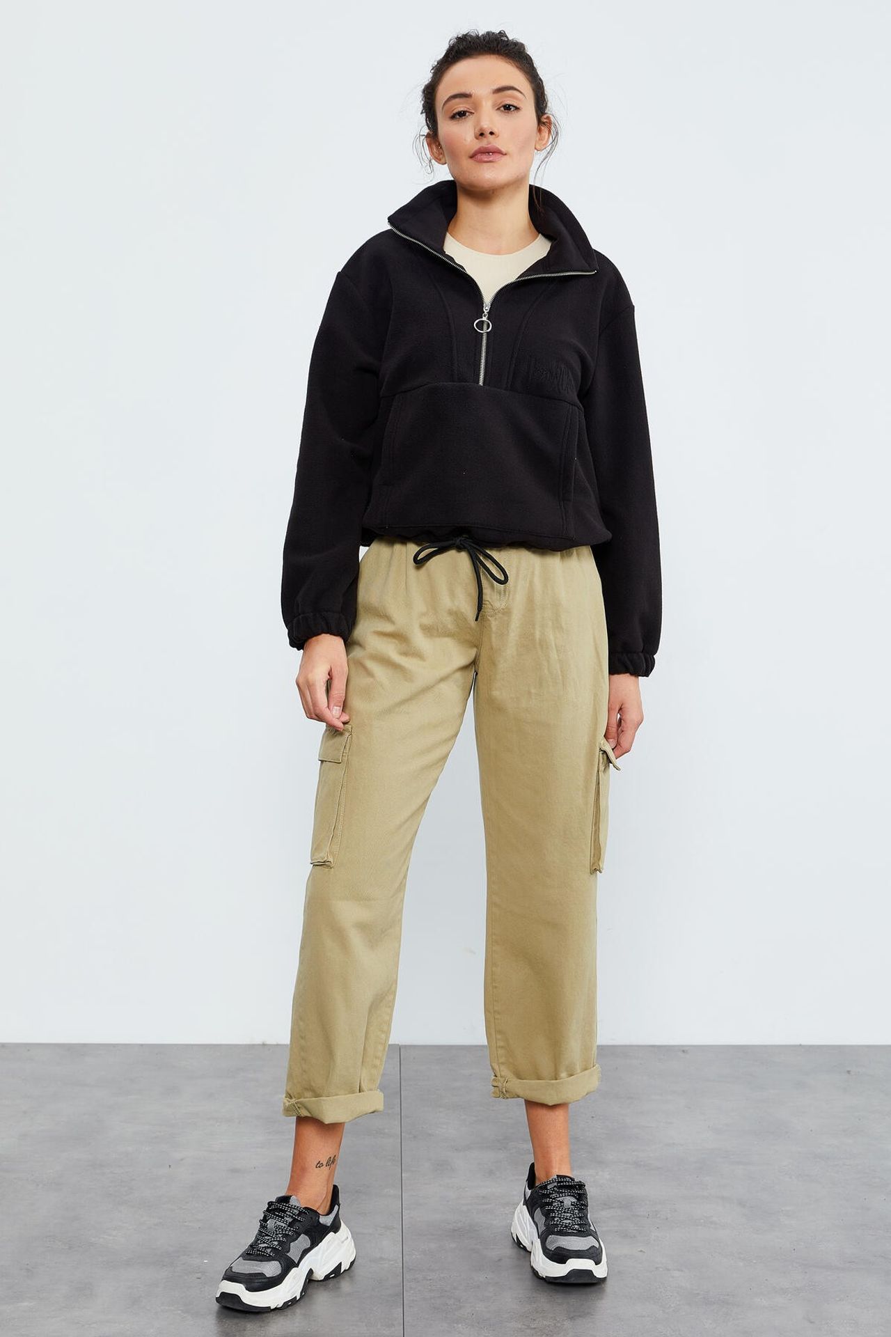 TOMMY Oversized Half-zip Plush Sweatshirt 4