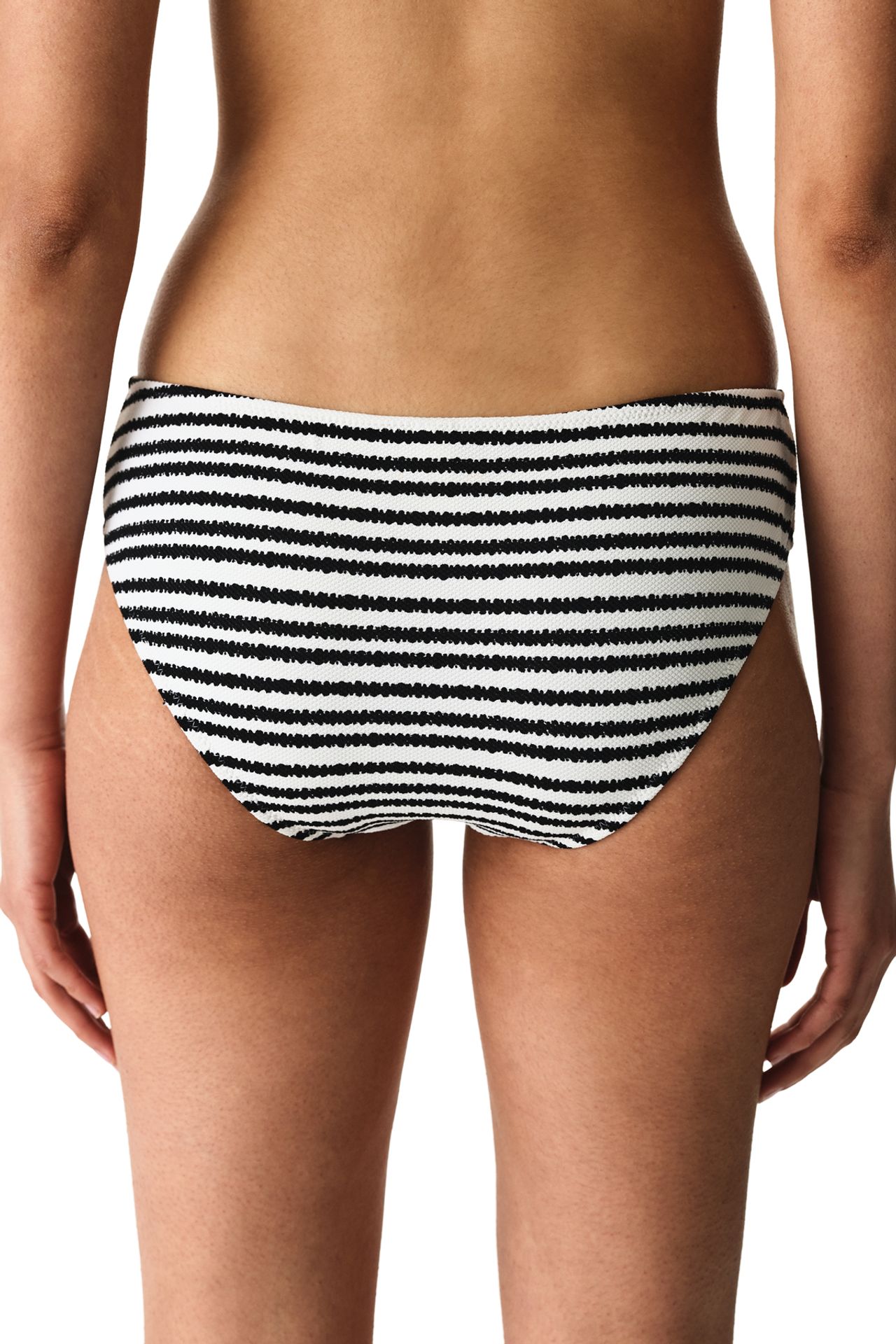 PENTI Ringel Striped Textured Mid-Rise Bikini Bottom 2