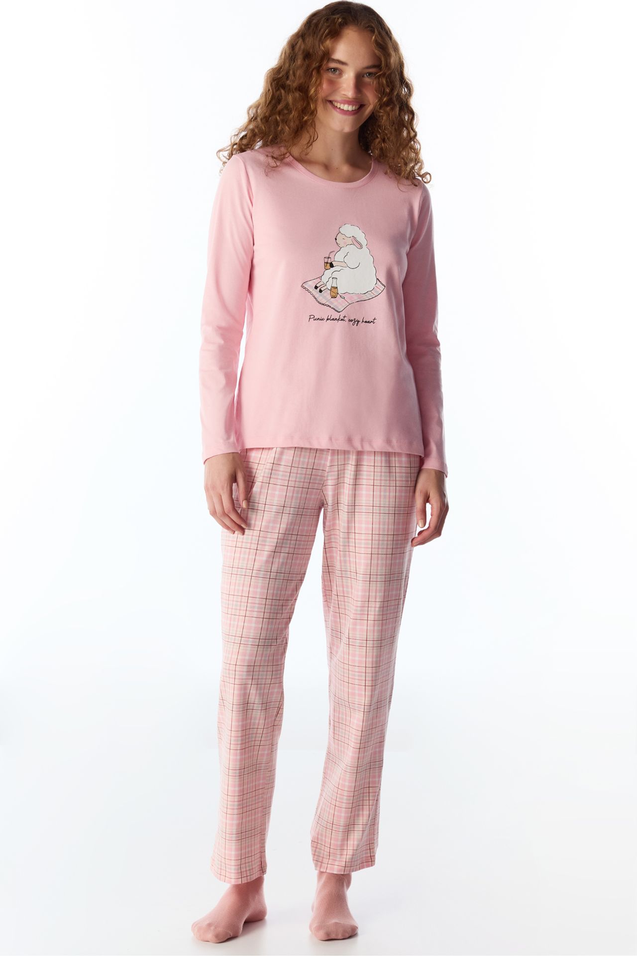 PENTI Comfort Heart Long Sleeve Trousers Pajama Set 1