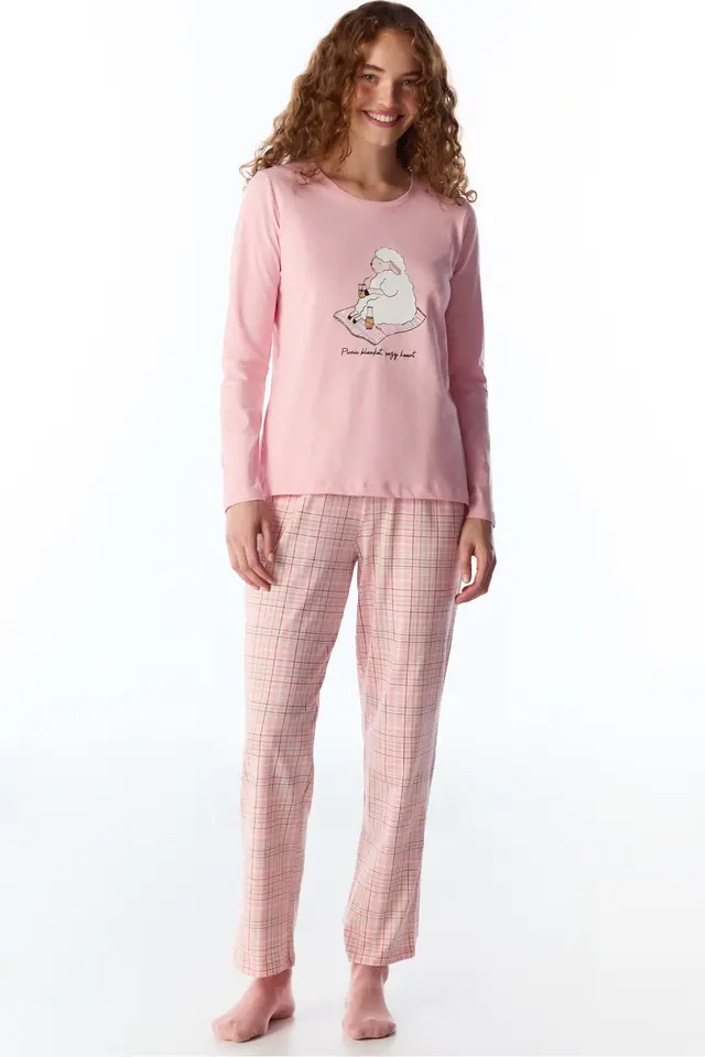 PENTI Comfort Heart Long Sleeve Trousers Pajama Set
