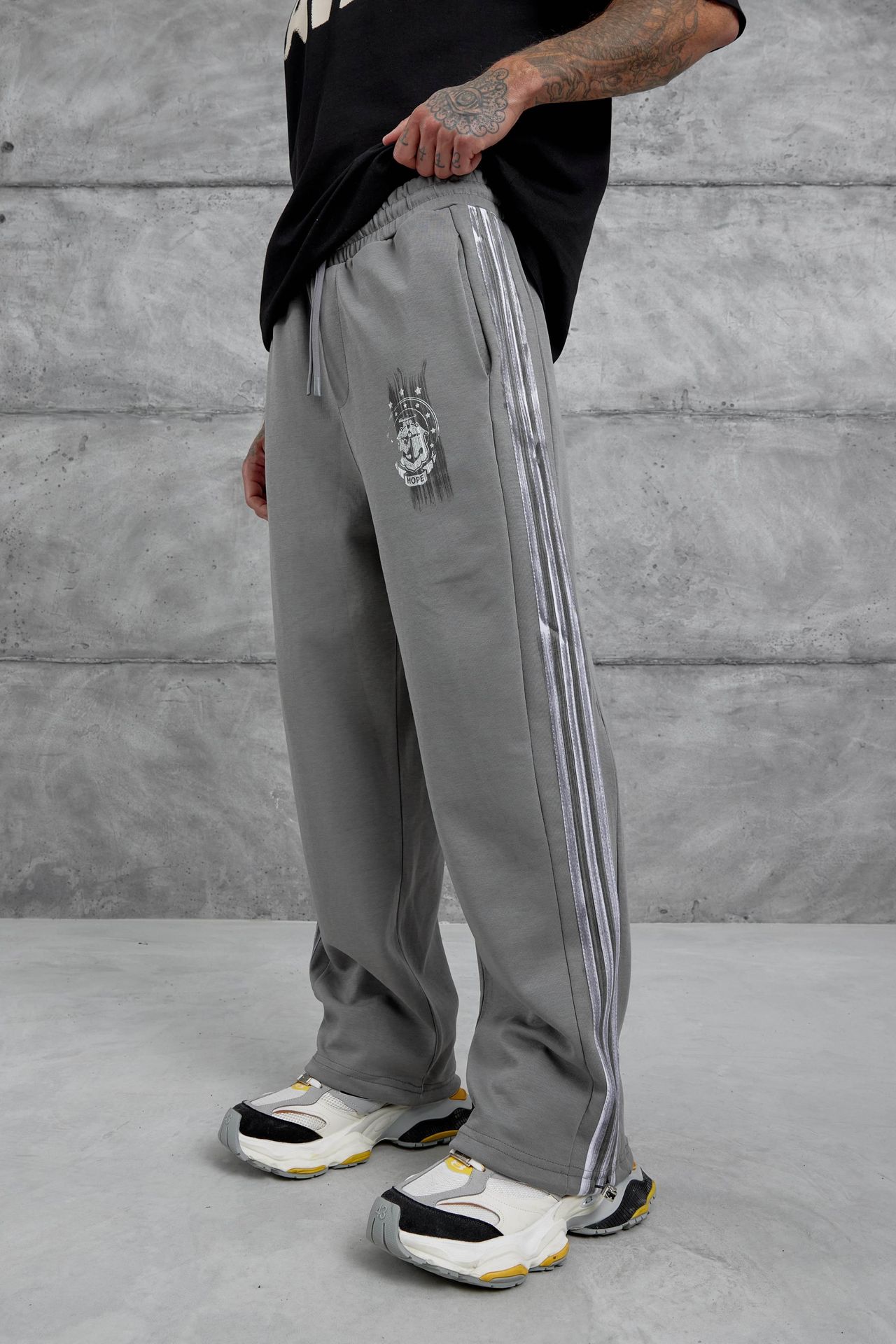 NOMARC Çizgili Bol Geniş Paça Jogger 1