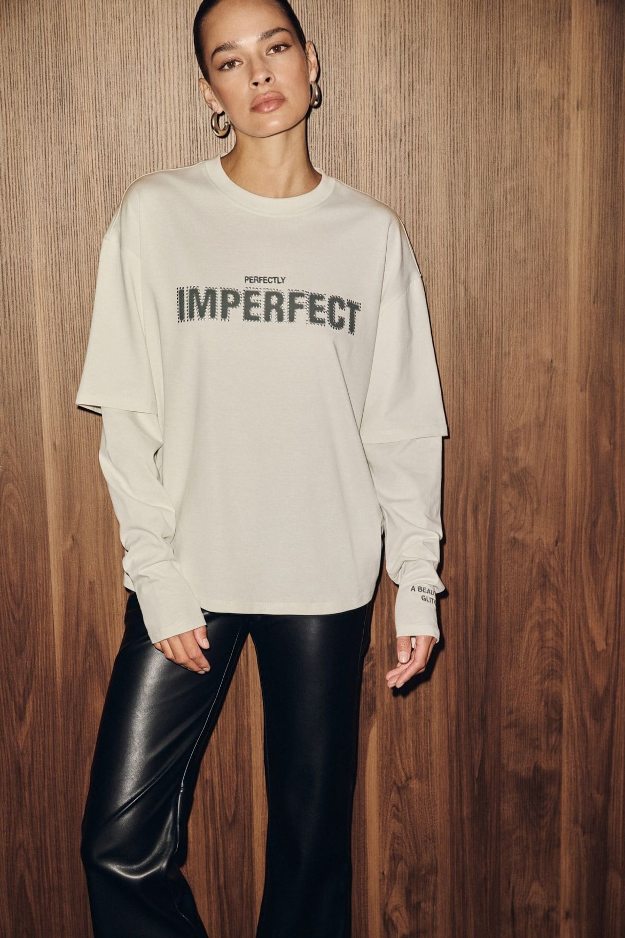 GRIMELANGE Printed Long Sleeve Crew Neck T-Shirt 2