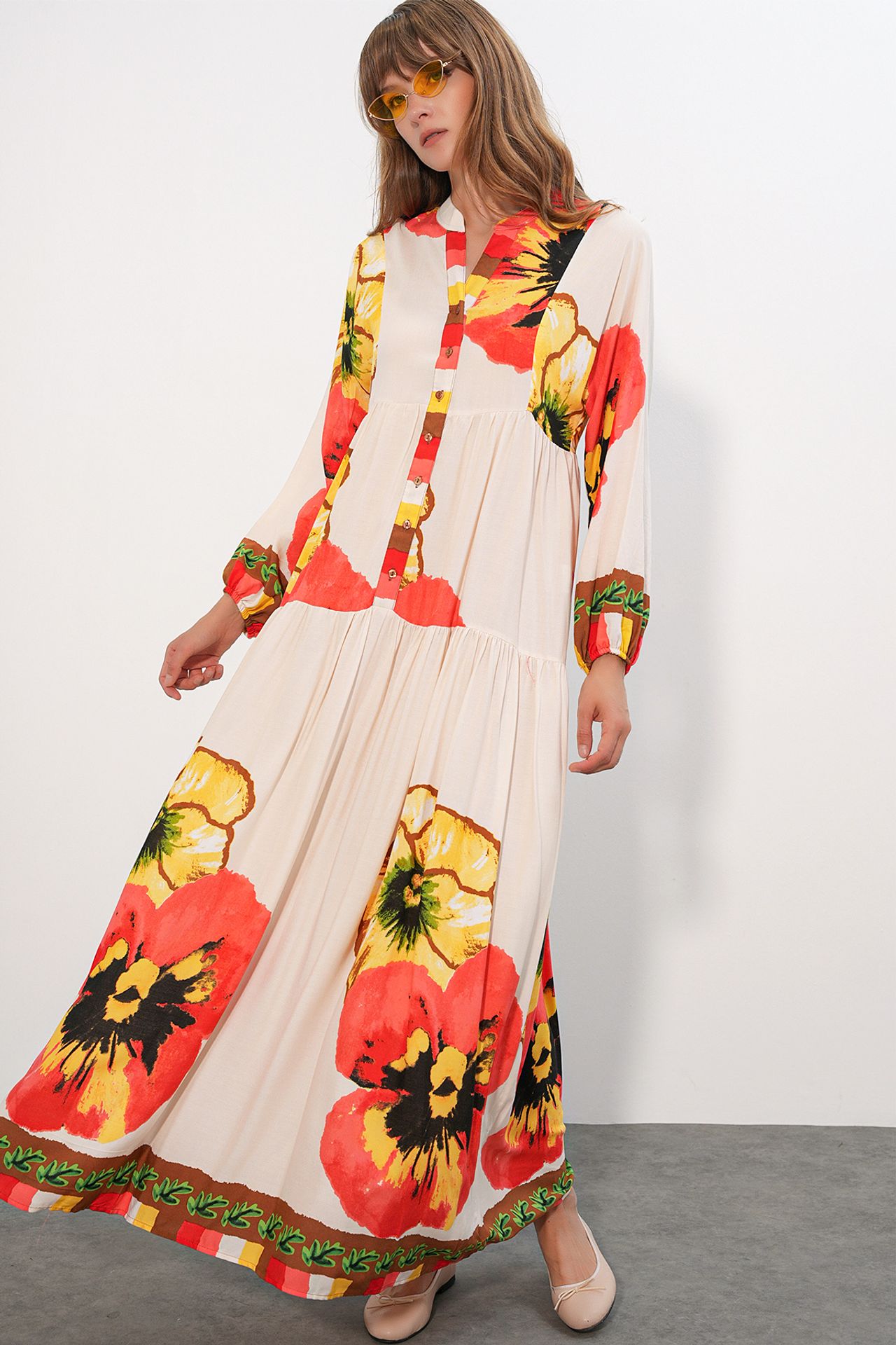 BDART Patterned V-Neck Maxi Dress 3