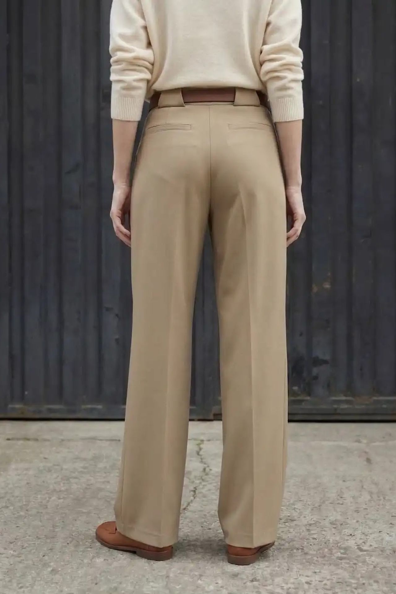 MY FASHION High Waist Pleated Wide Leg Trousers 6