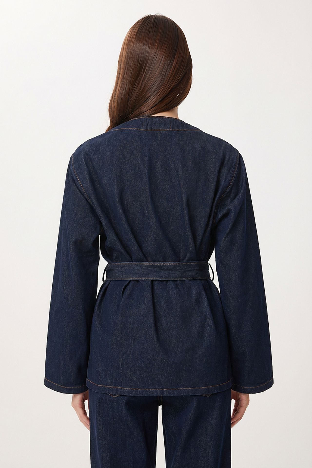 ISTANBUL Cotton Gabardine Jacket And Wide-leg Trousers Set 6